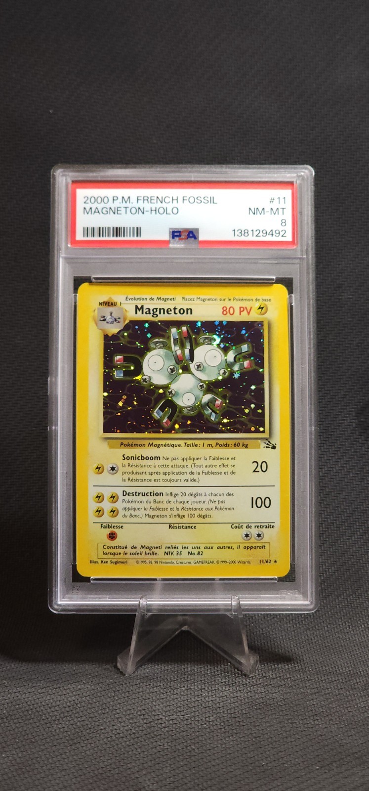 2000 Pokemon French Fossil Magneton-Holo 11