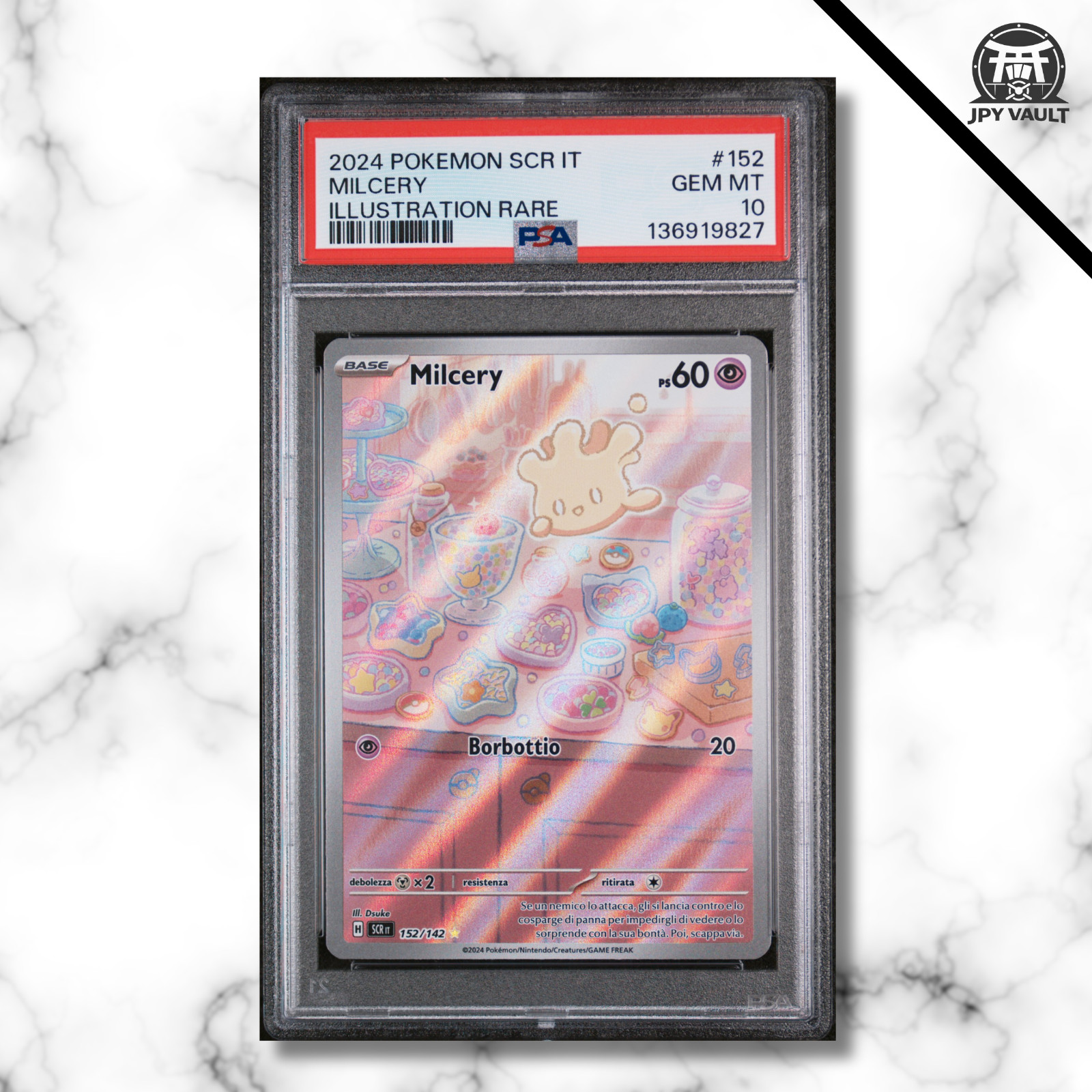 2024 Pokemon Italian Scr It-Stellar Crown Milcery Illustration Rare 152