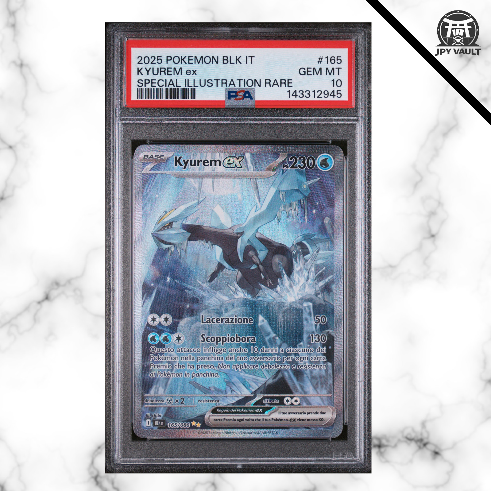 2025 Pokemon Italian Blk It-Black Bolt Kyurem EX Special Illustration Rare 165