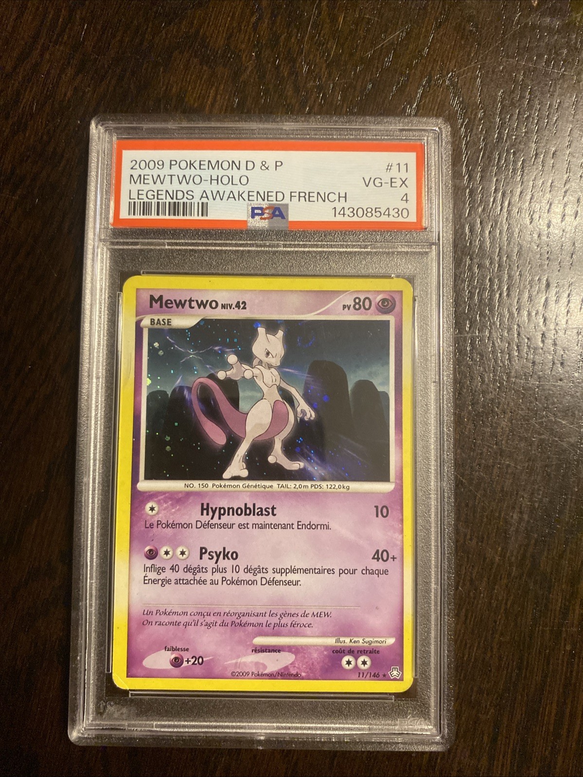 2009 Pokemon French Diamond & Pearl Legends Awakened Mewtwo-Holo 11