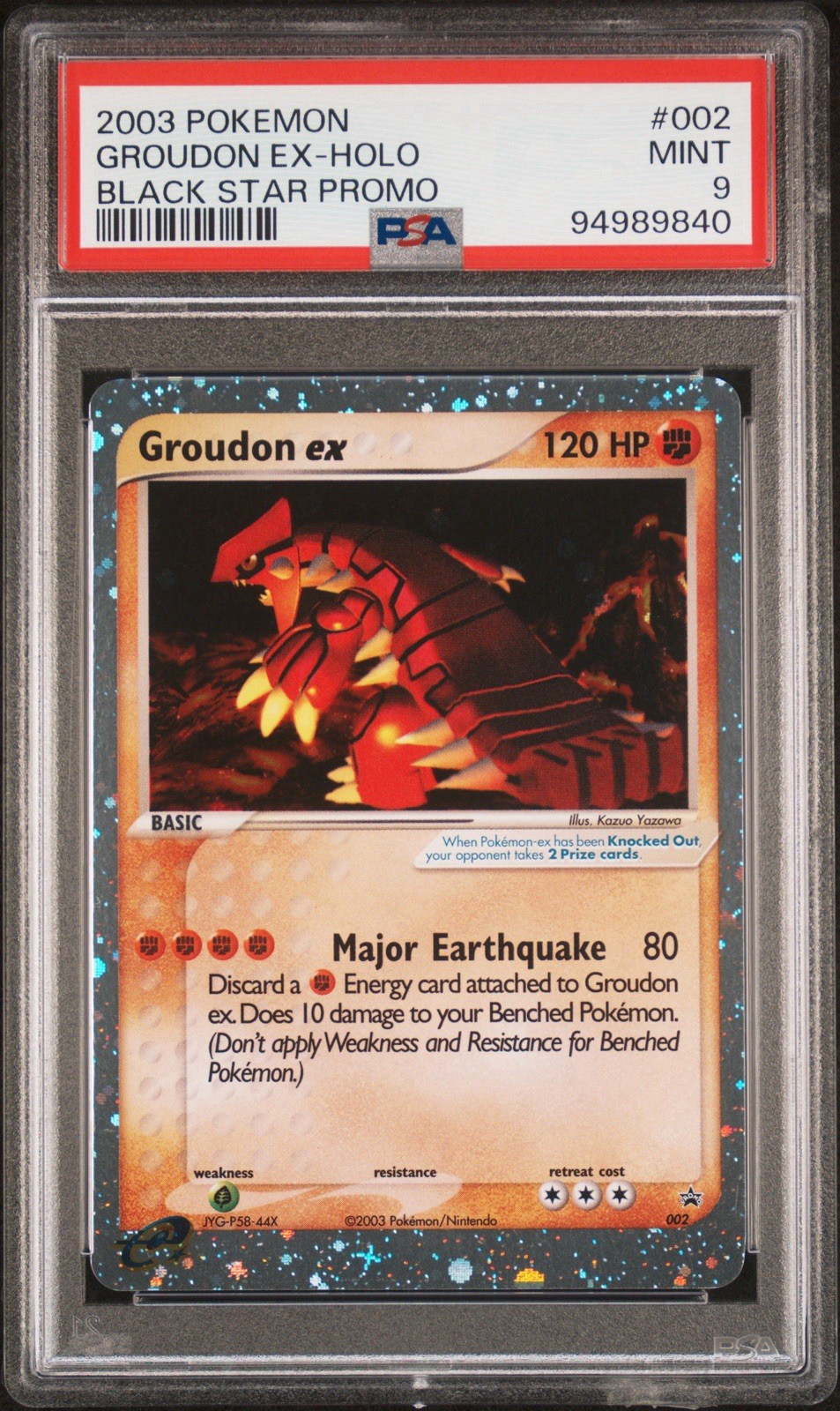 2003 Pokemon Black Star Promo Groudon EX-Holo 002