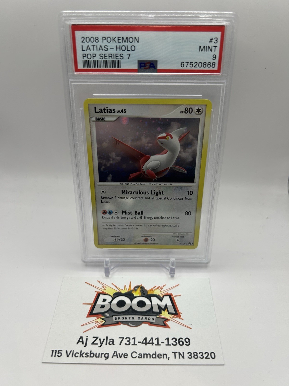2008 Pokemon Pop Series 7 Latias-Holo 3
