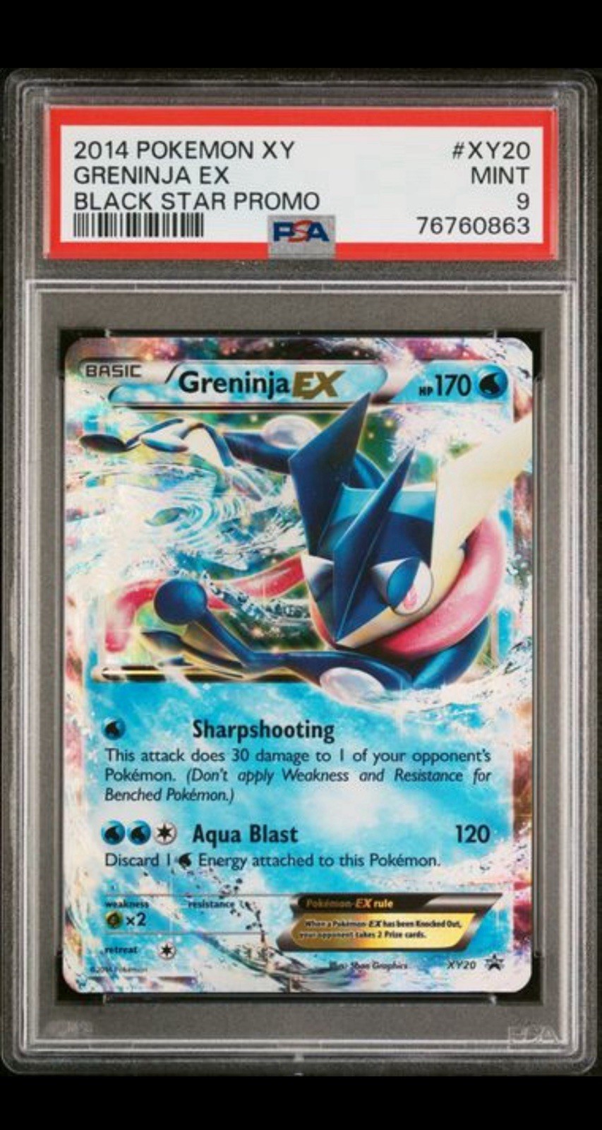 2014 Pokemon XY Black Star Promo Greninja EX XY20