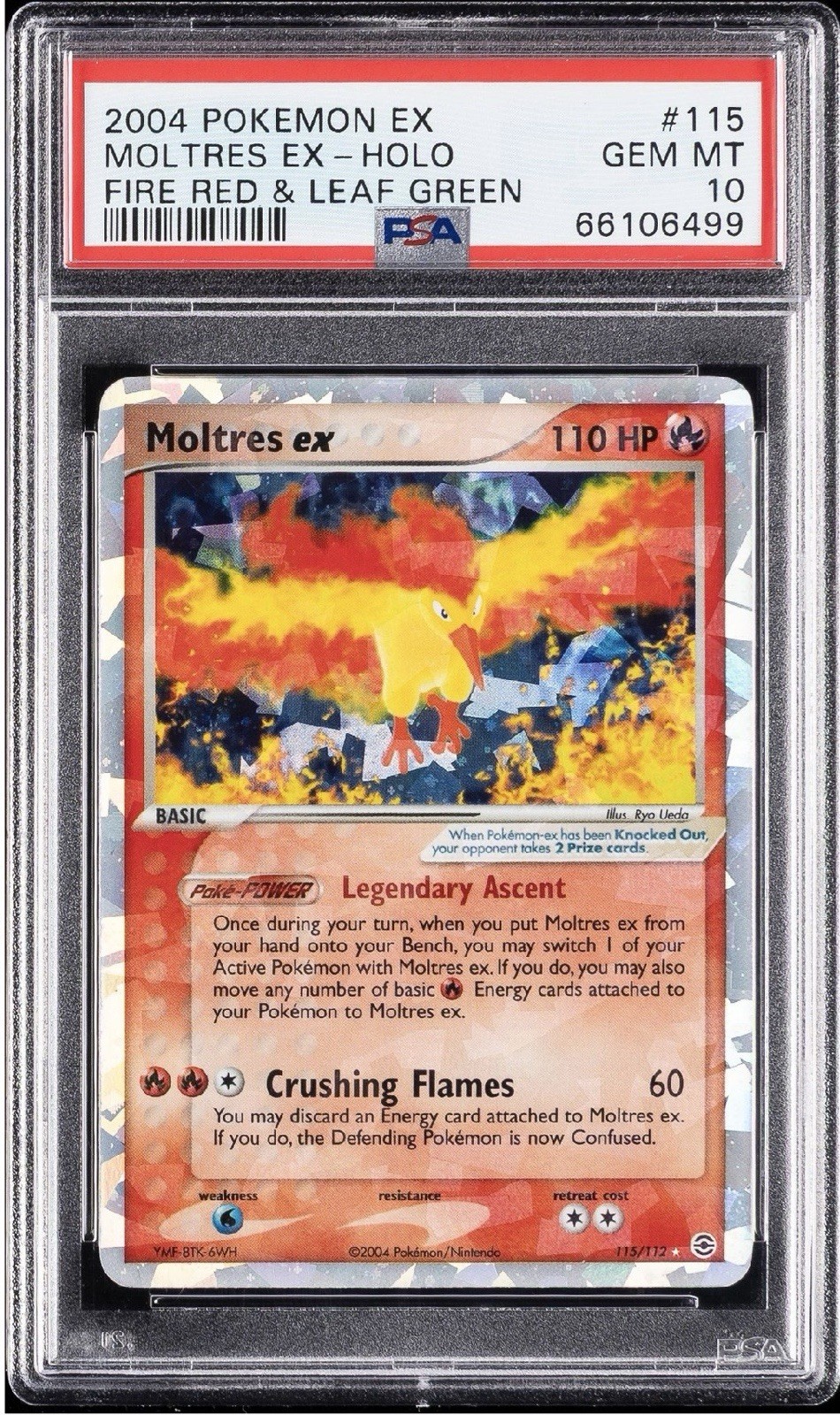 2004 Pokemon EX Fire Red & Leaf Green Moltres EX-Holo 115