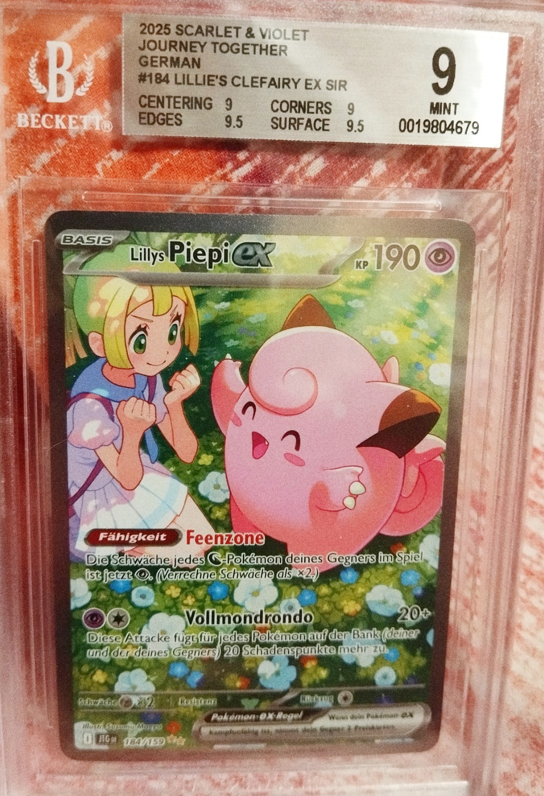 2025 Pokemon TCG Scarlet & Violet Journey Together German Lillie's Clefairy ex SIR 184