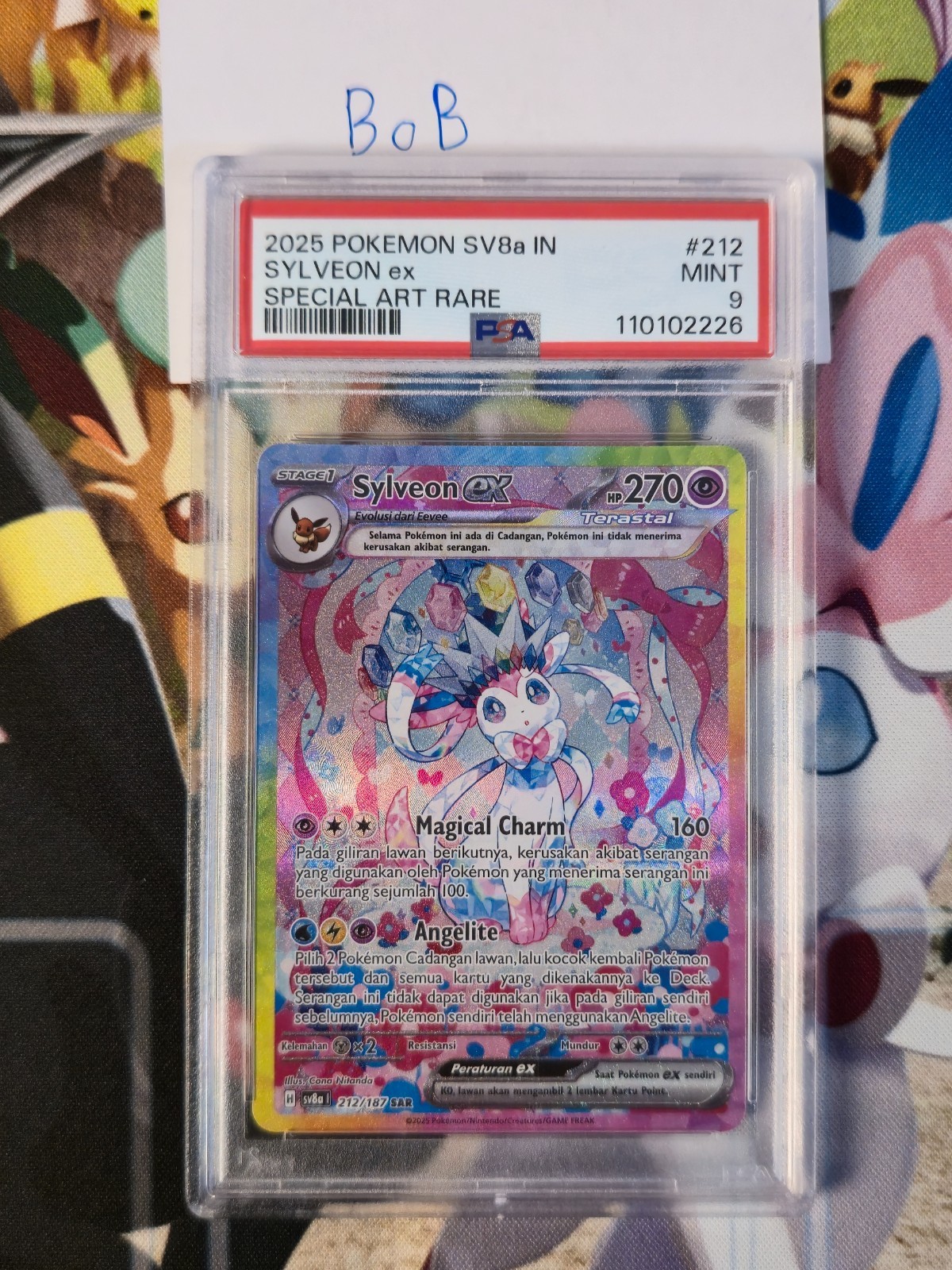 2025 Pokemon Indonesian Sv8a I-Terastal Fest EX Sylveon EX Special Art Rare 212