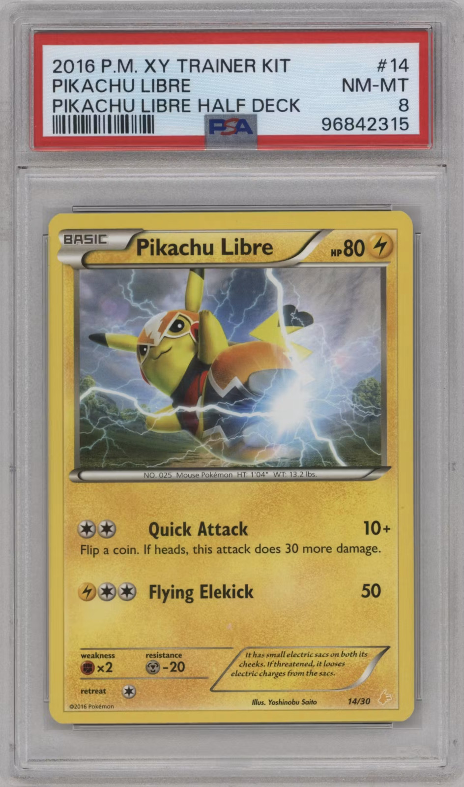 2016 Pokemon XY Trainer Kit Pikachu Libre Half Deck Pikachu Libre 14