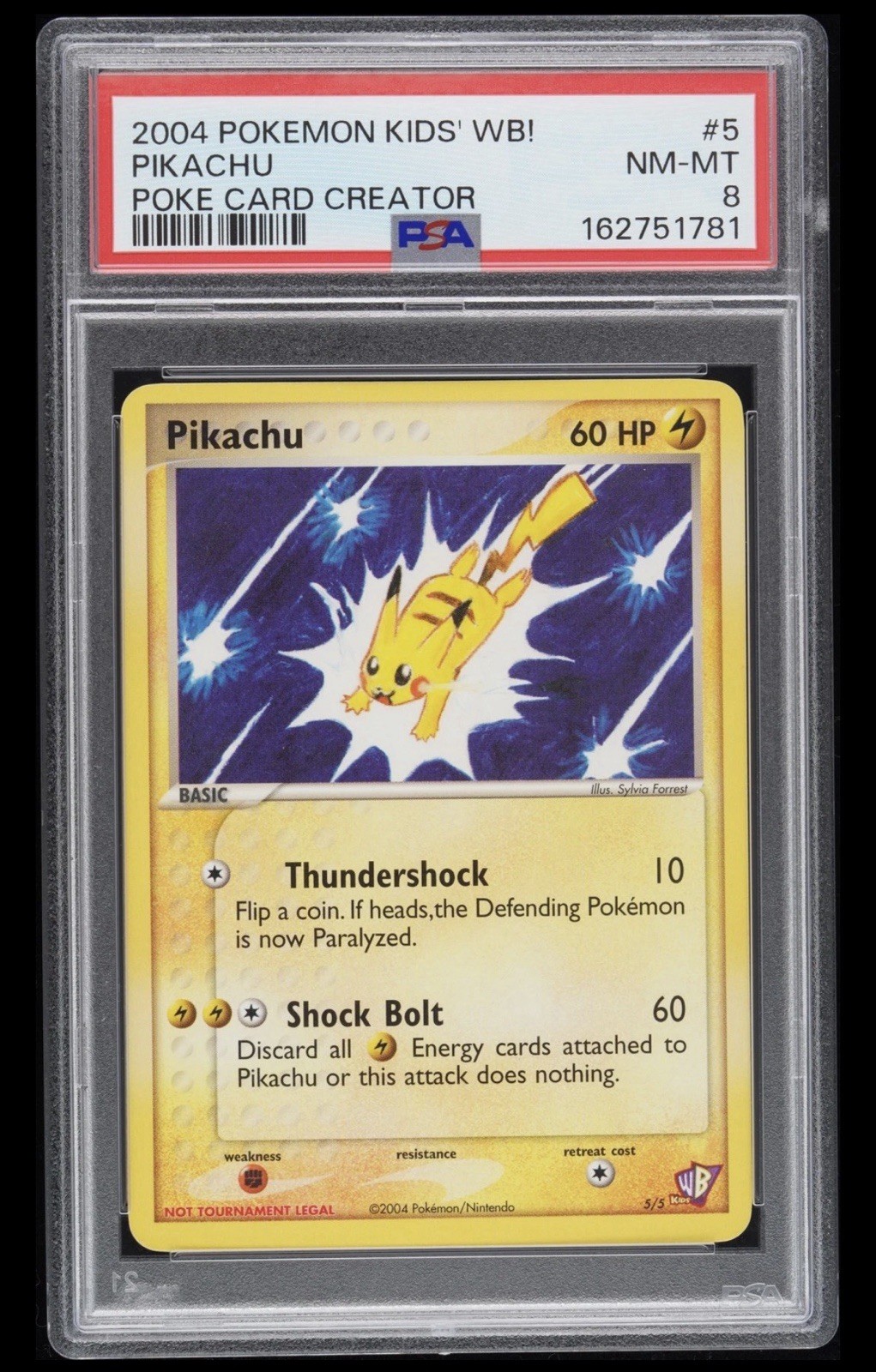 2004 Pokemon Kids' WB! Poke Card Creator Pikachu 5