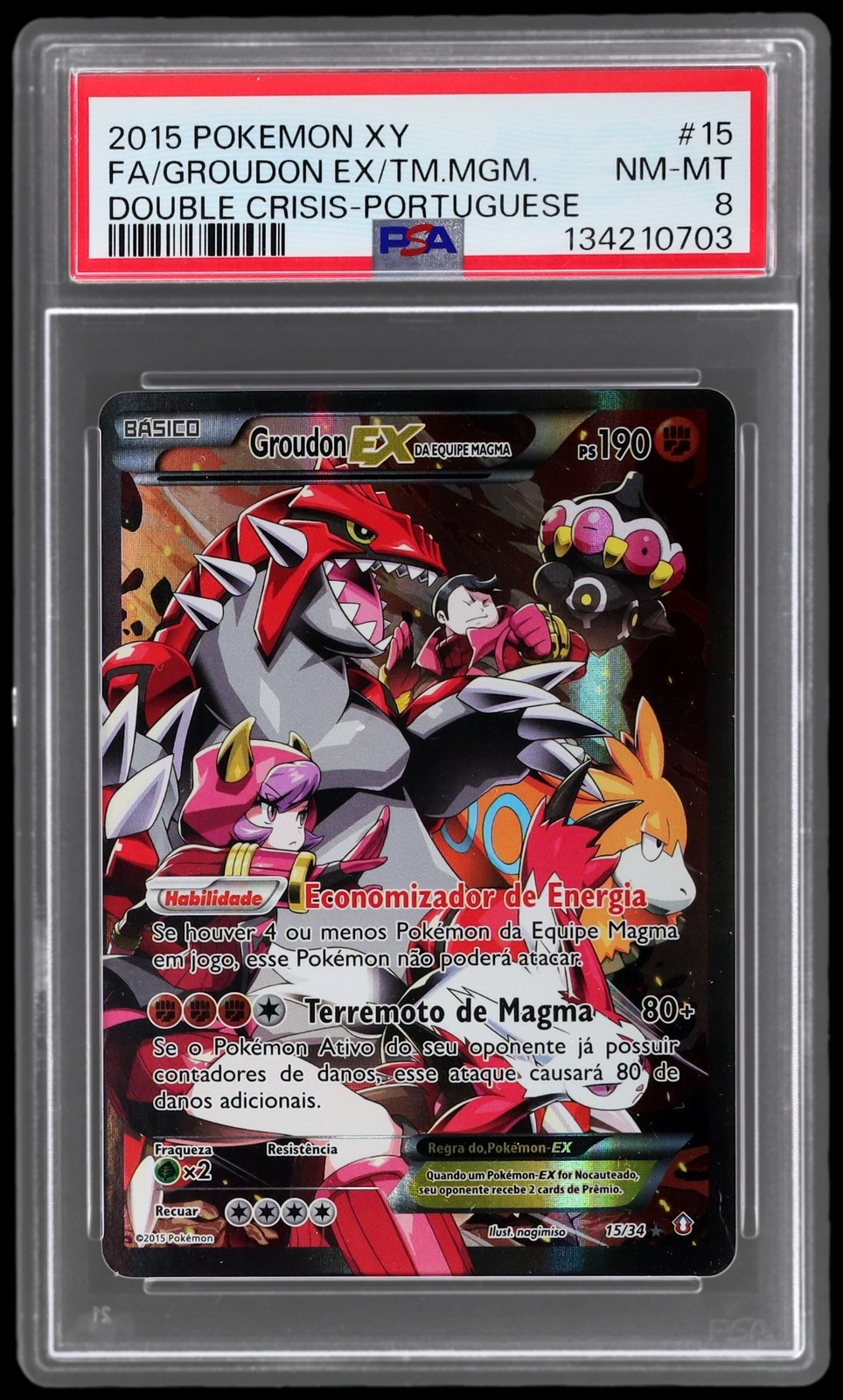 2015 Pokemon XY Double Crisis Full Art/Groudon EX DA Equipe Magma Portuguese 15