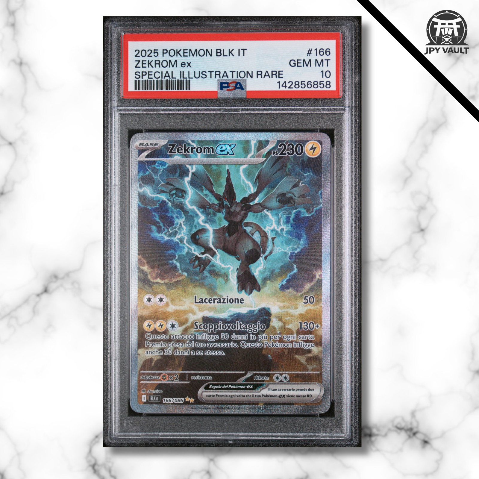 2025 Pokemon Italian Blk It-Black Bolt Zekrom EX Special Illustration Rare 166