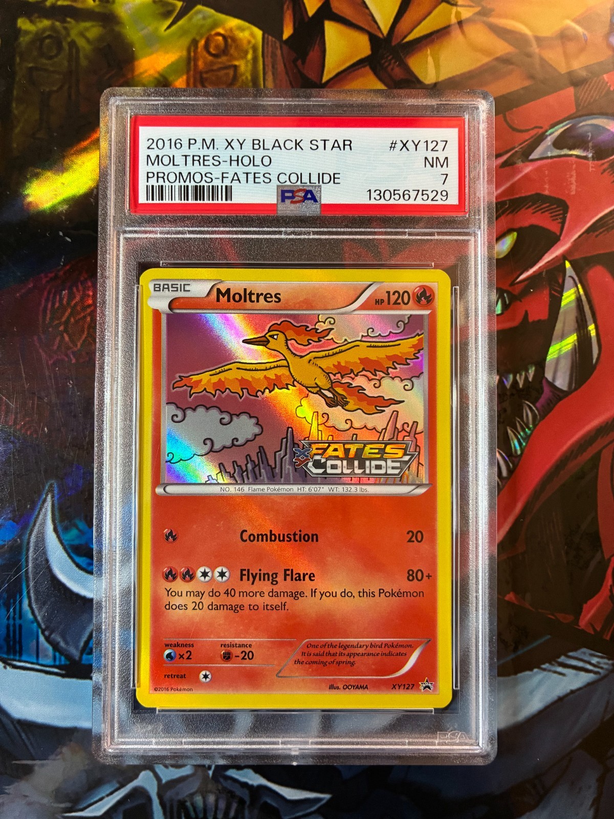 2016 Pokemon XY Black Star Promo Moltres-Holo Fates Collide XY127