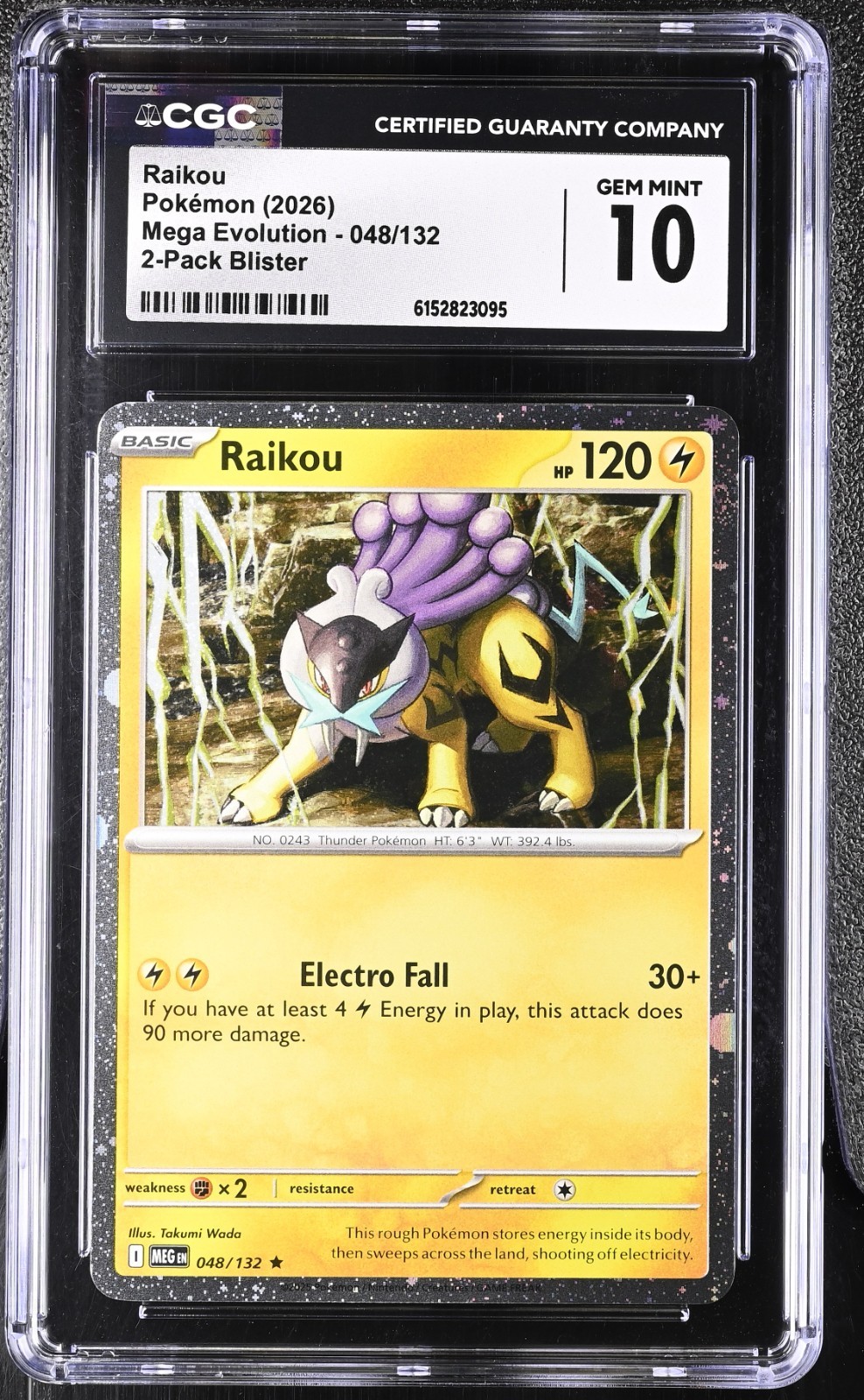 2026 Mega Evolution - MEG EN - English Raikou 2-Pack Blister (Cosmos Holo) 048/132