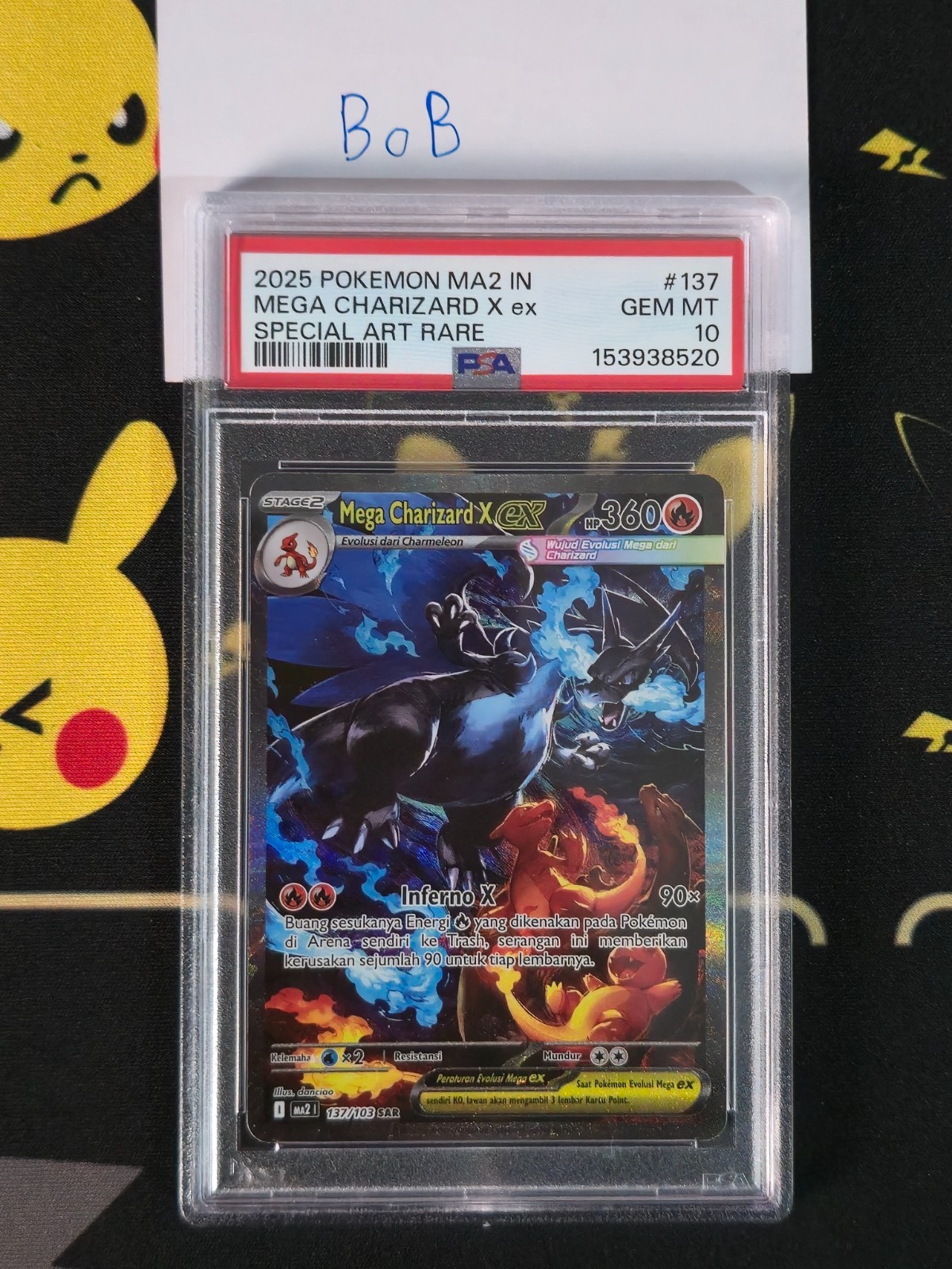 2025 Pokemon Indonesian MA2 I-Blue Blaze Mega Charizard X EX Special Art Rare 137