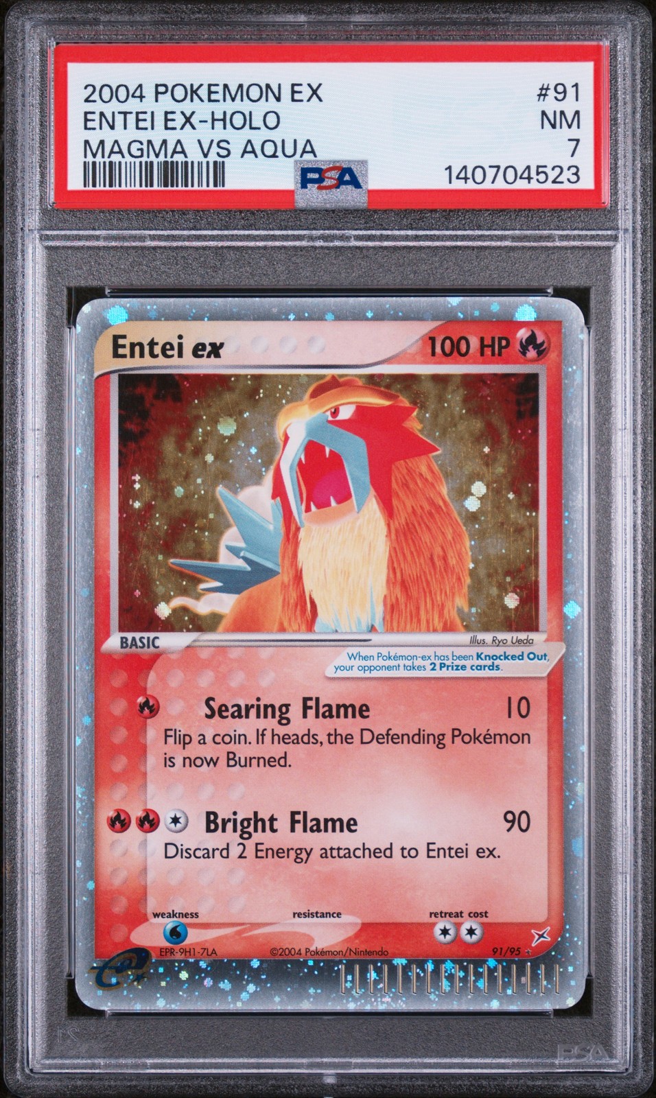 2004 Pokemon EX Team Magma VS Team Aqua Entei EX-Holo 91