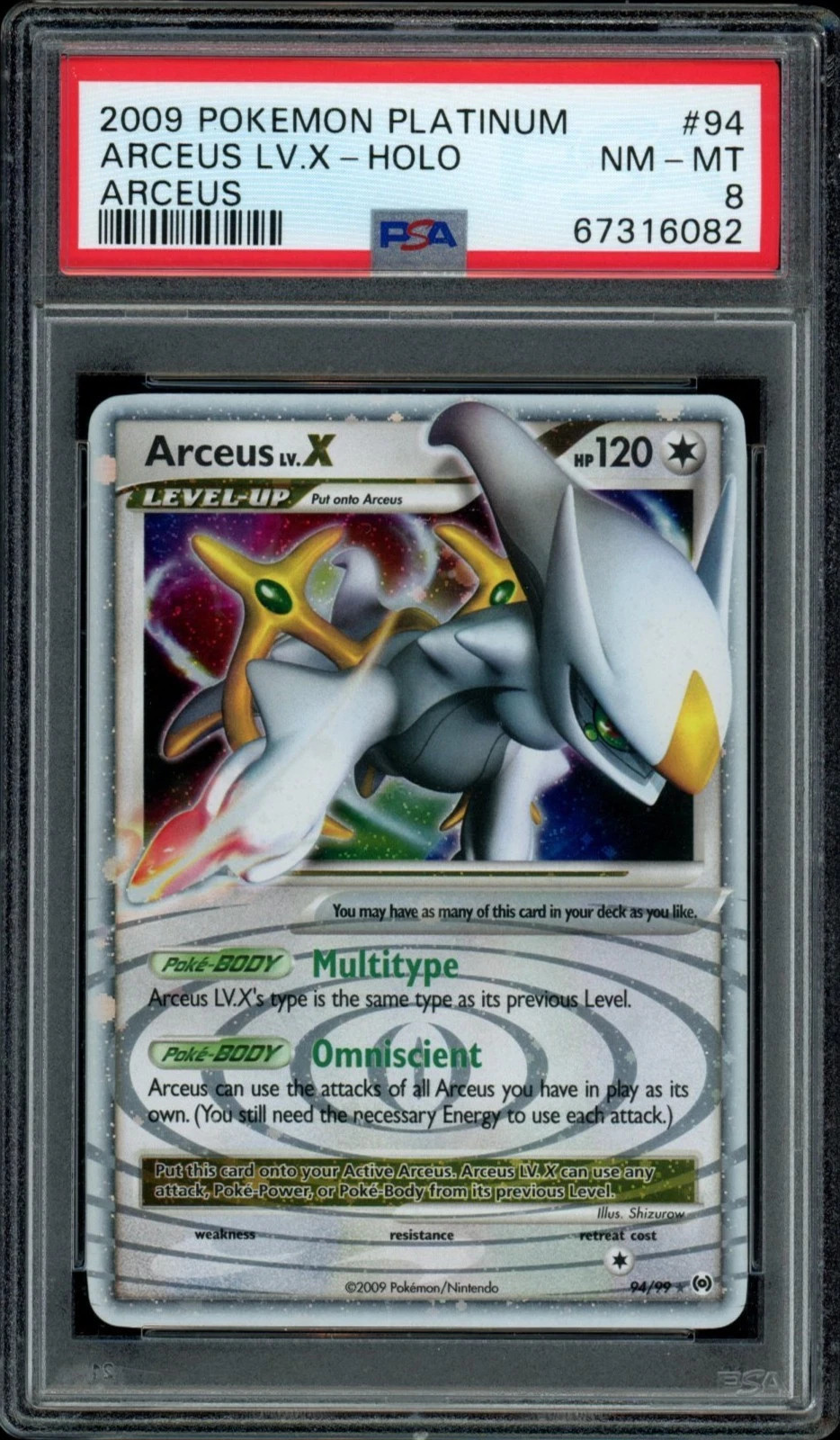 2009 Pokemon Platinum Arceus Arceus LV.X-Holo 94