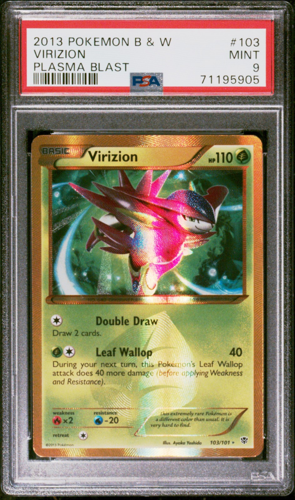 2013 Pokemon Black & White Plasma Blast Virizion 103