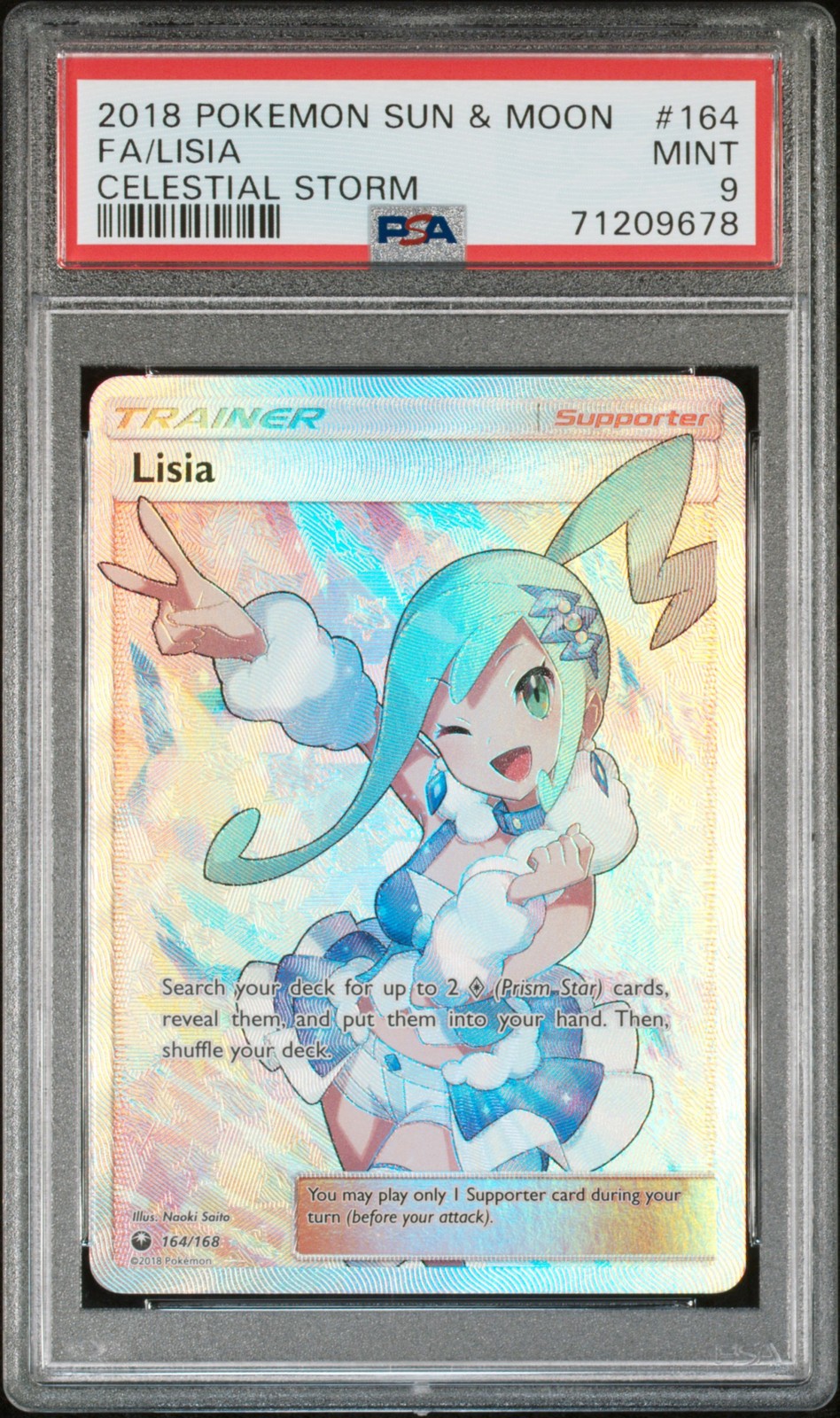 2018 Pokemon Sun & Moon Celestial Storm Full Art/Lisia 164