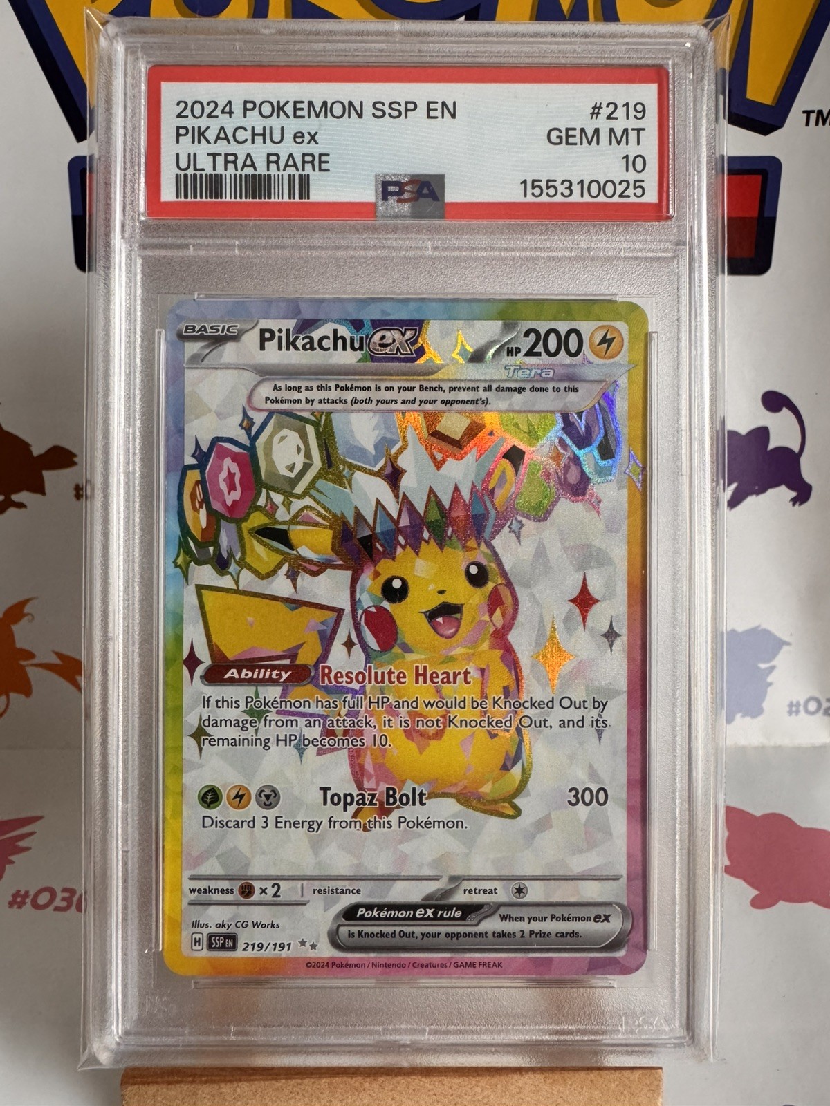 2024 Pokemon Ssp EN-Surging Sparks Pikachu EX Ultra Rare 219