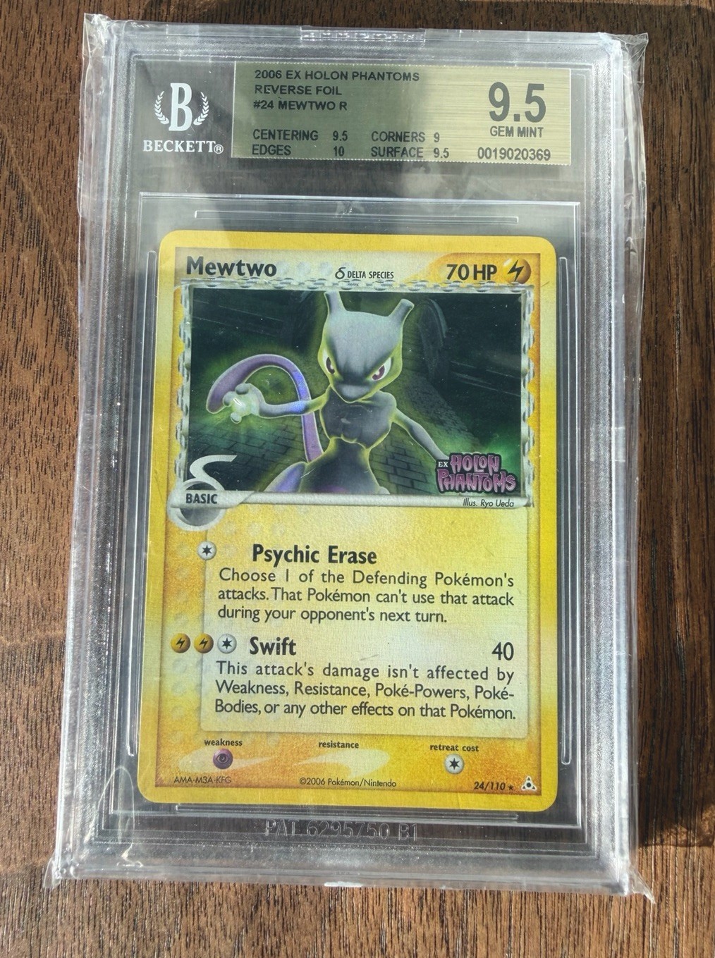 2006 Pokemon EX Holon Phantoms Reverse Foil Mewtwo R 24