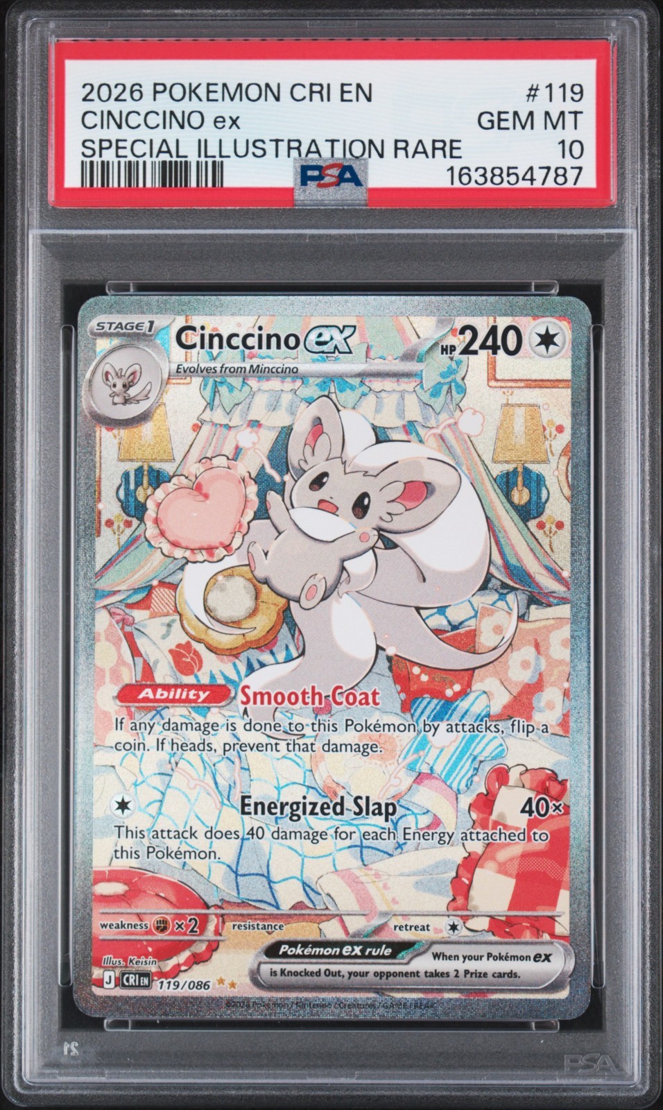 2026 Pokemon Cri EN-Chaos Rising Cinccino EX Special Illustration Rare 119