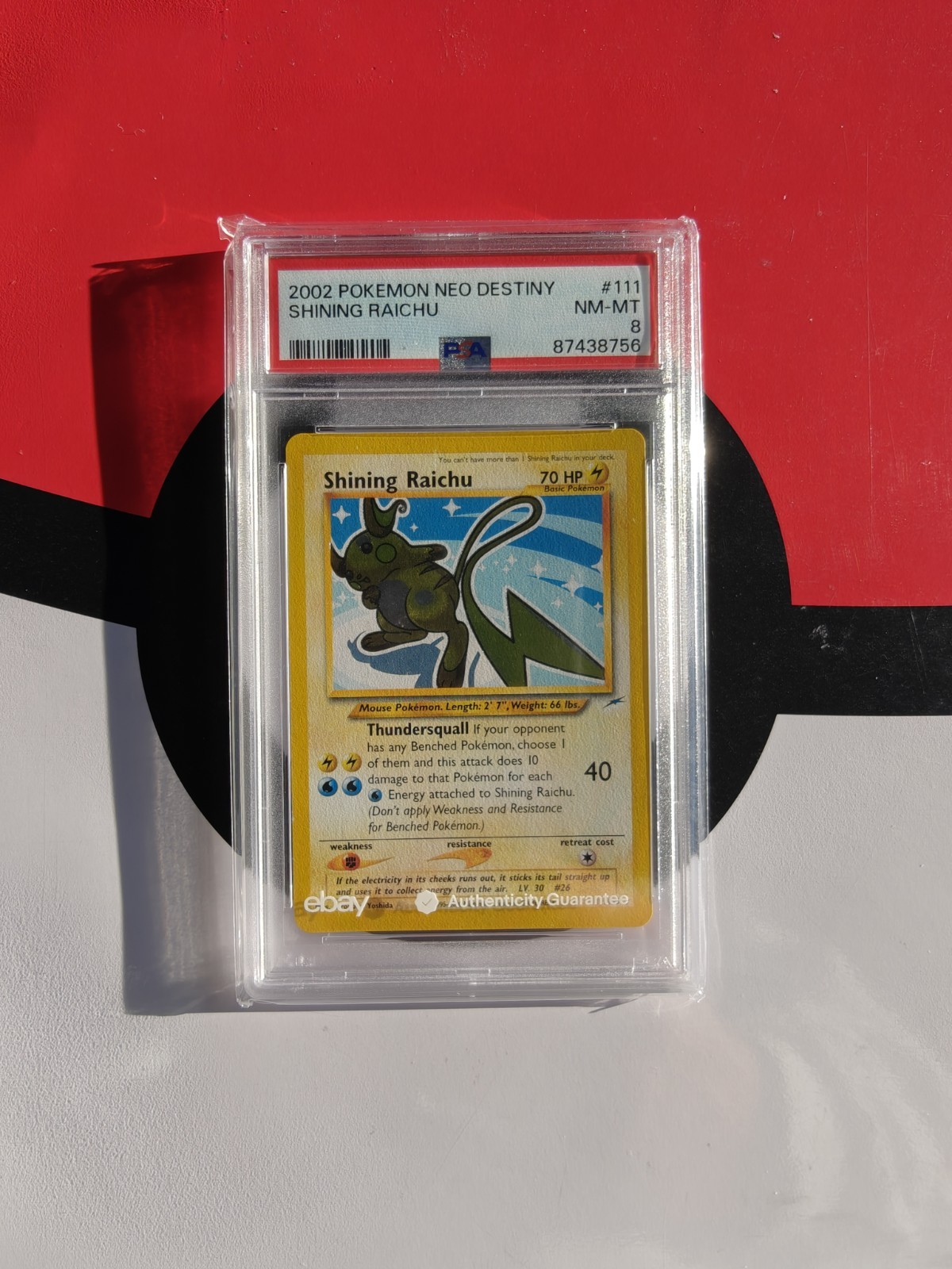2002 Pokemon Neo Destiny Shining Raichu 111