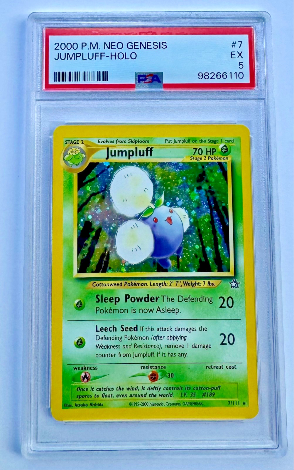 2000 Pokemon Neo Genesis Jumpluff-Holo 7