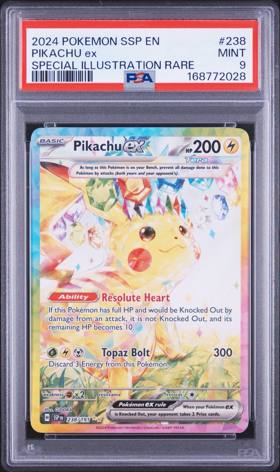 2024 Pokemon Ssp EN-Surging Sparks Pikachu EX Special Illustration Rare 238