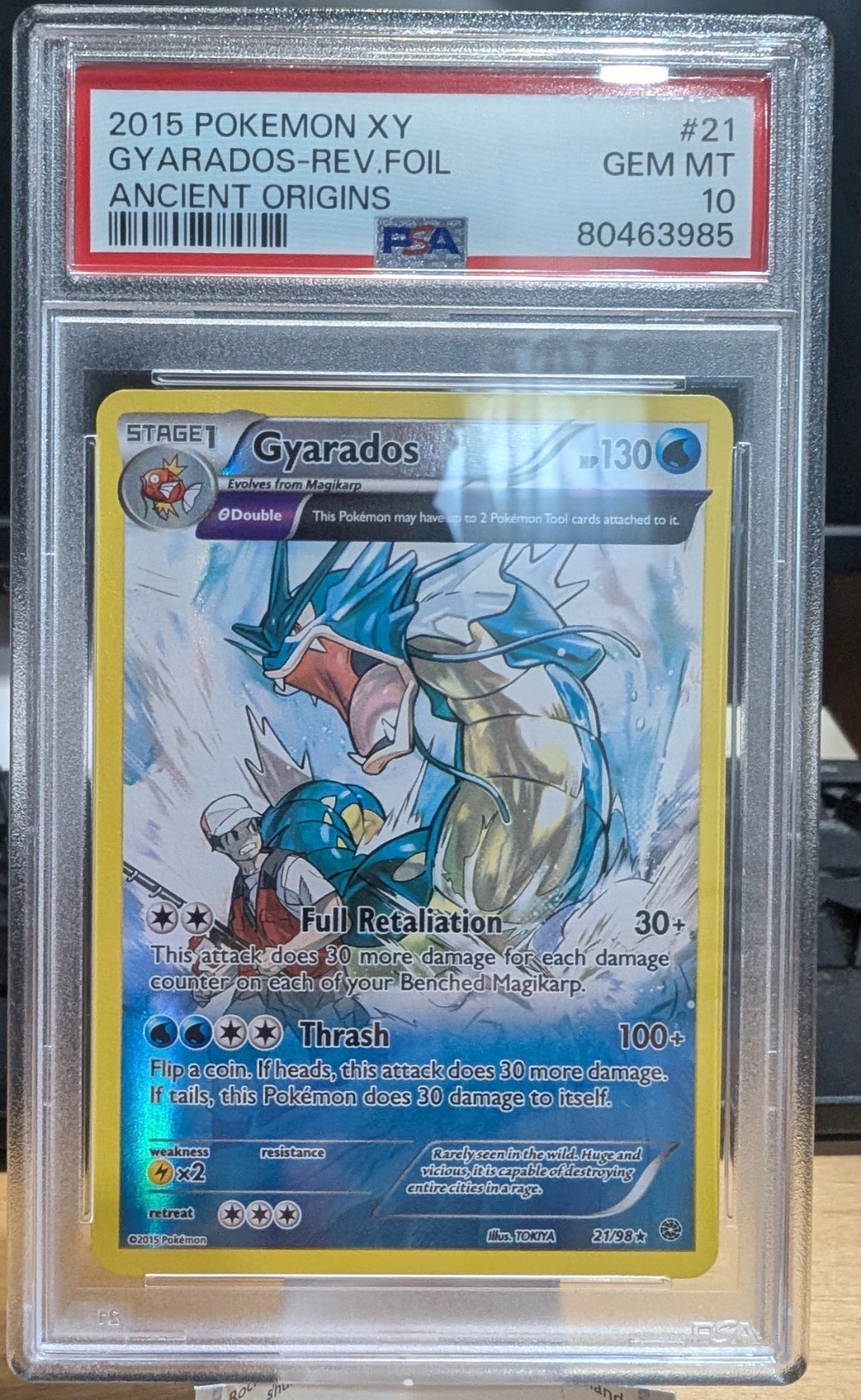 2015 Pokemon XY Ancient Origins Gyarados-Reverse Foil 21