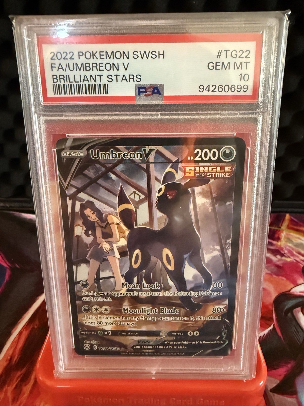 2022 Pokemon Sword & Shield Brilliant Stars Full Art/Umbreon V TG22