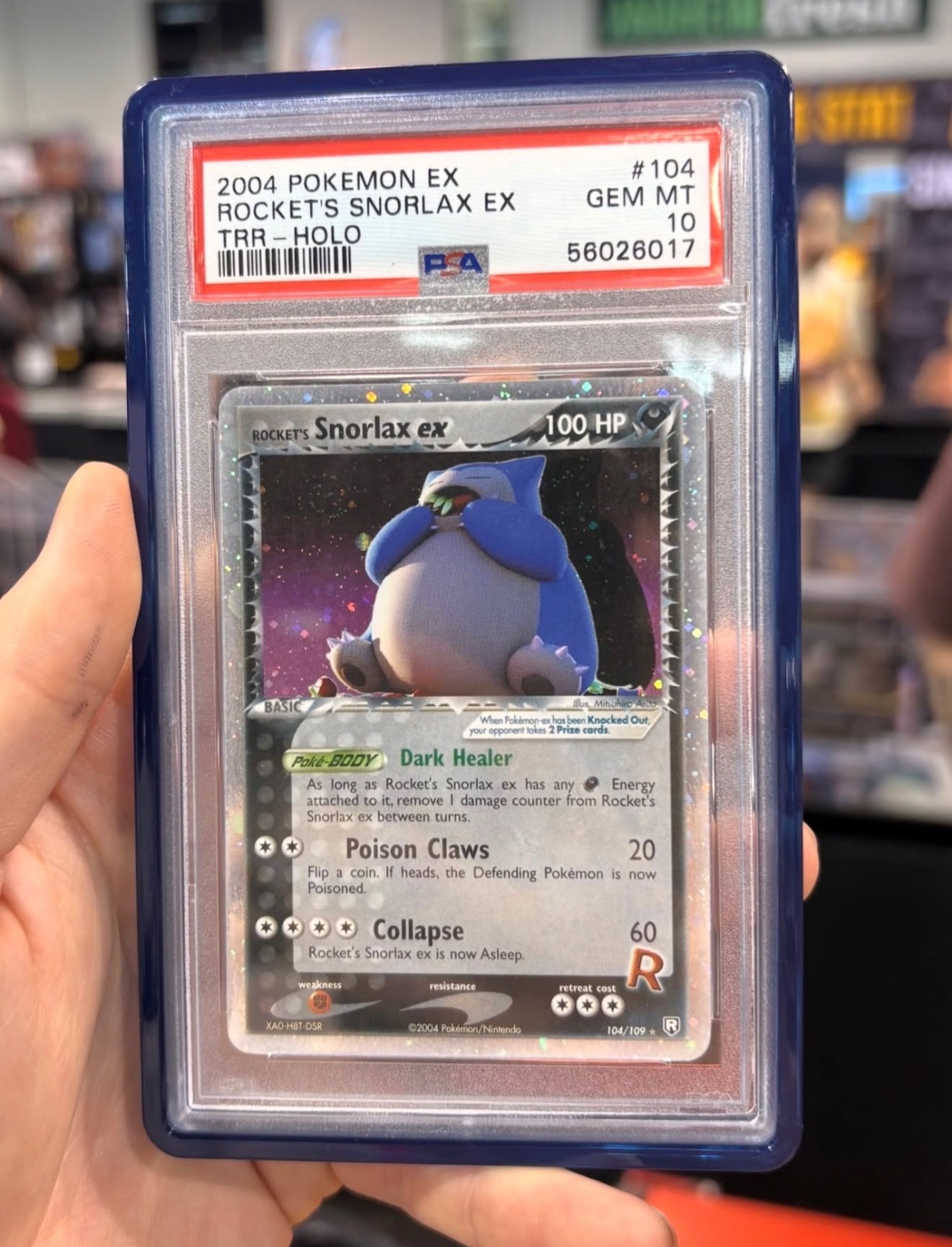 2004 Pokemon EX Team Rocket Returns Rocket's Snorlax EX-Holo 104