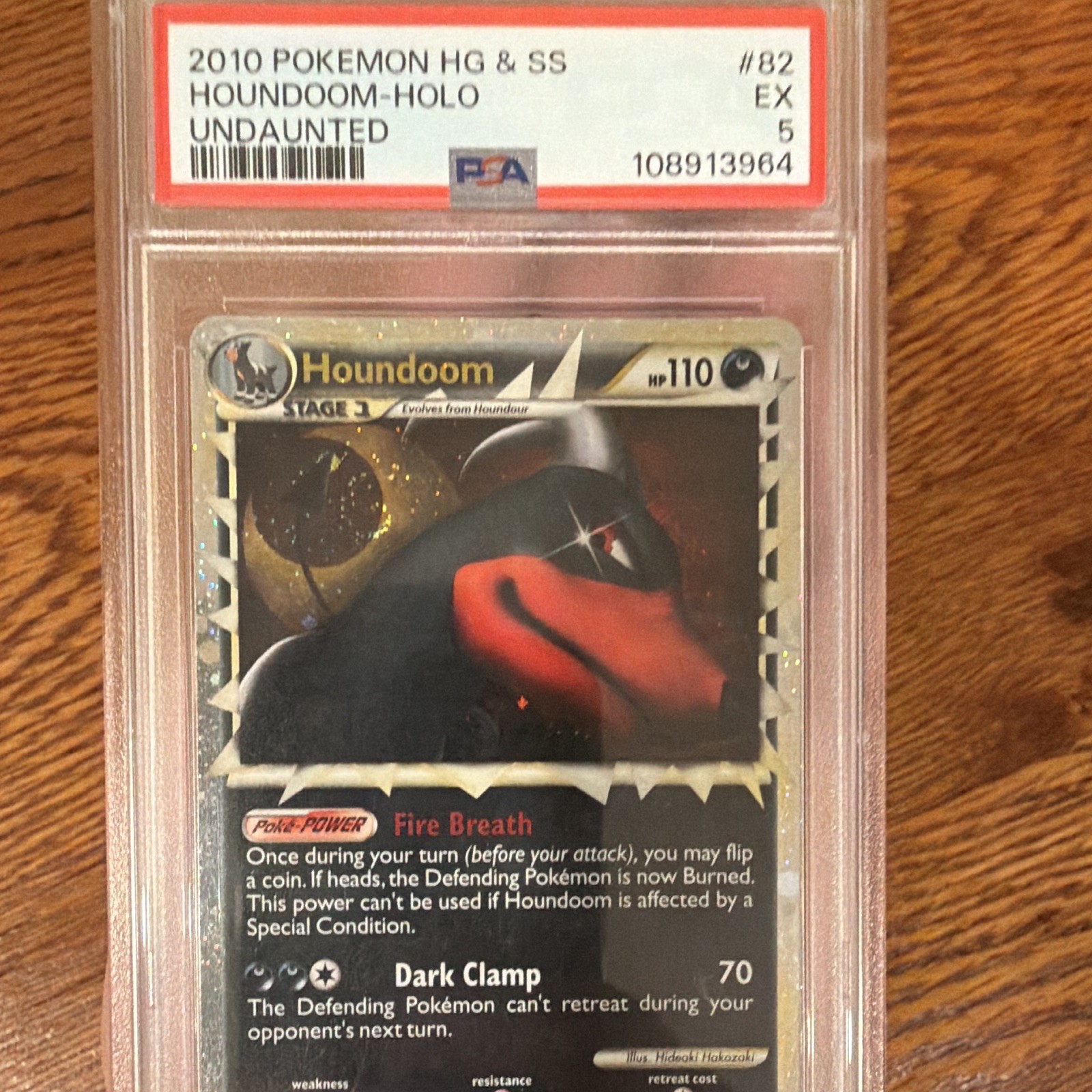 2010 Pokemon Heartgold & Soulsilver Undaunted Houndoom-Holo 82