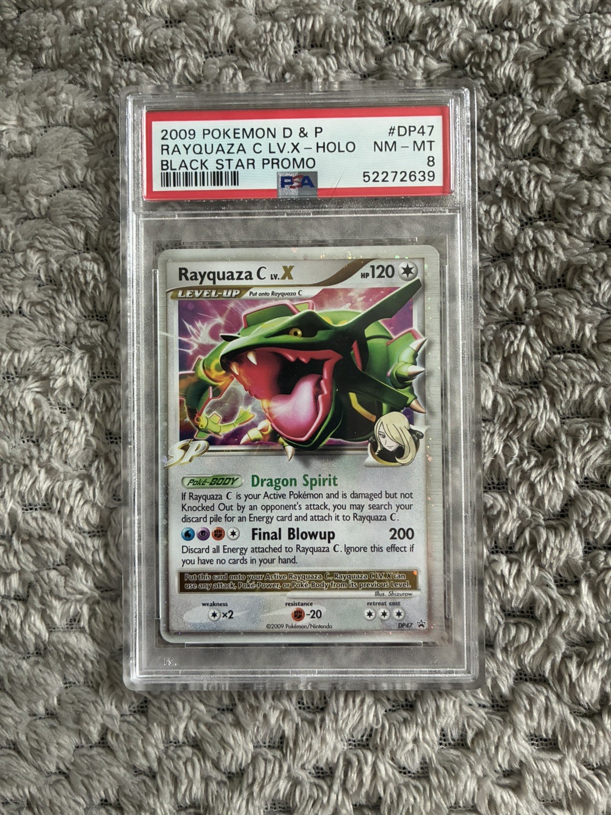 2009 Pokemon Diamond & Pearl Black Star Promo Rayquaza C LV.X-Holo DP47
