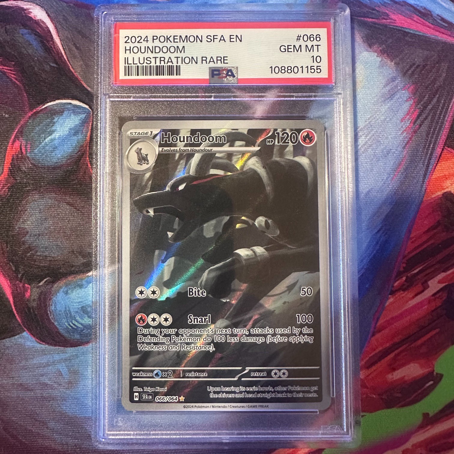 2024 Pokemon Sfa EN-Shrouded Fable Houndoom Illustration Rare 066