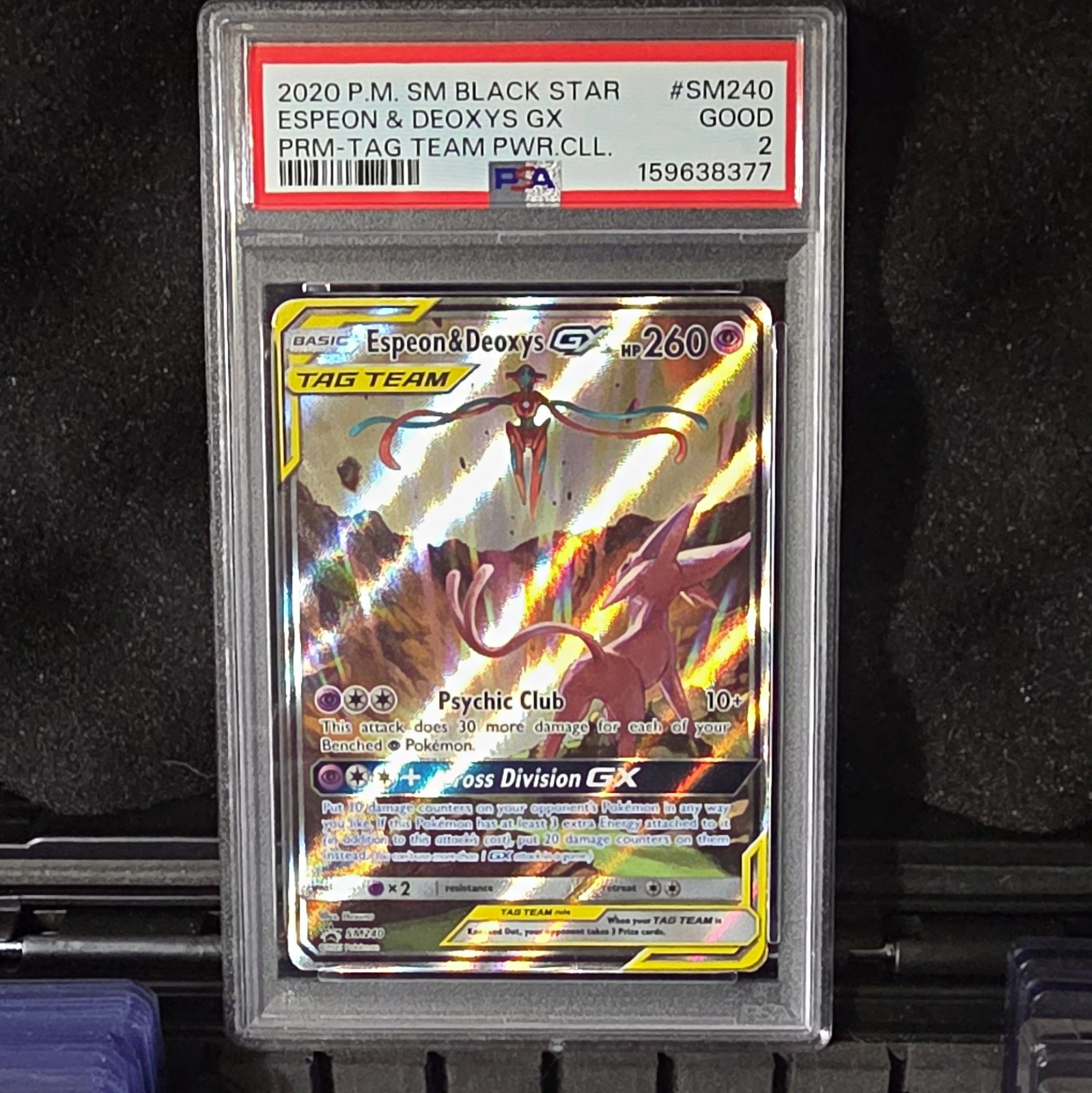 2020 Pokemon SM Black Star Promo Espeon & Deoxys GX Tag Team Powers Collection SM240