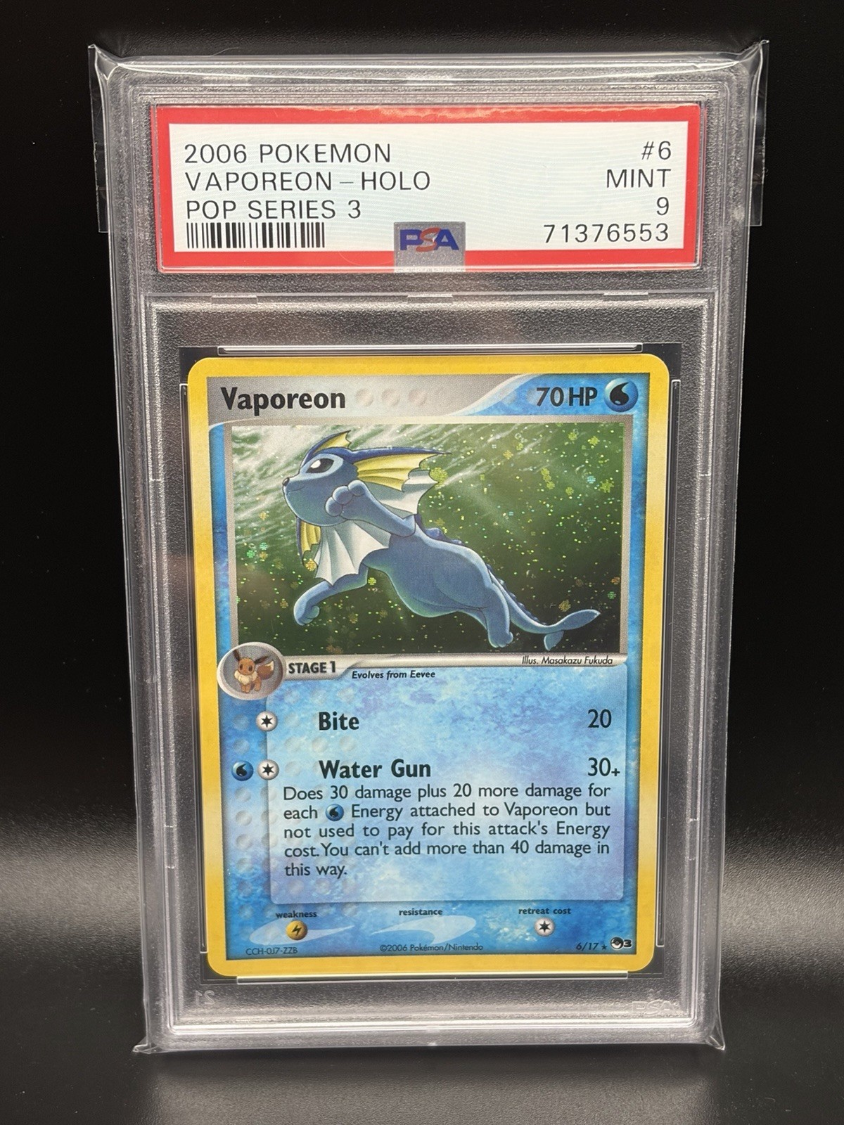 2006 Pokemon Pop Series 3 Vaporeon-Holo 6