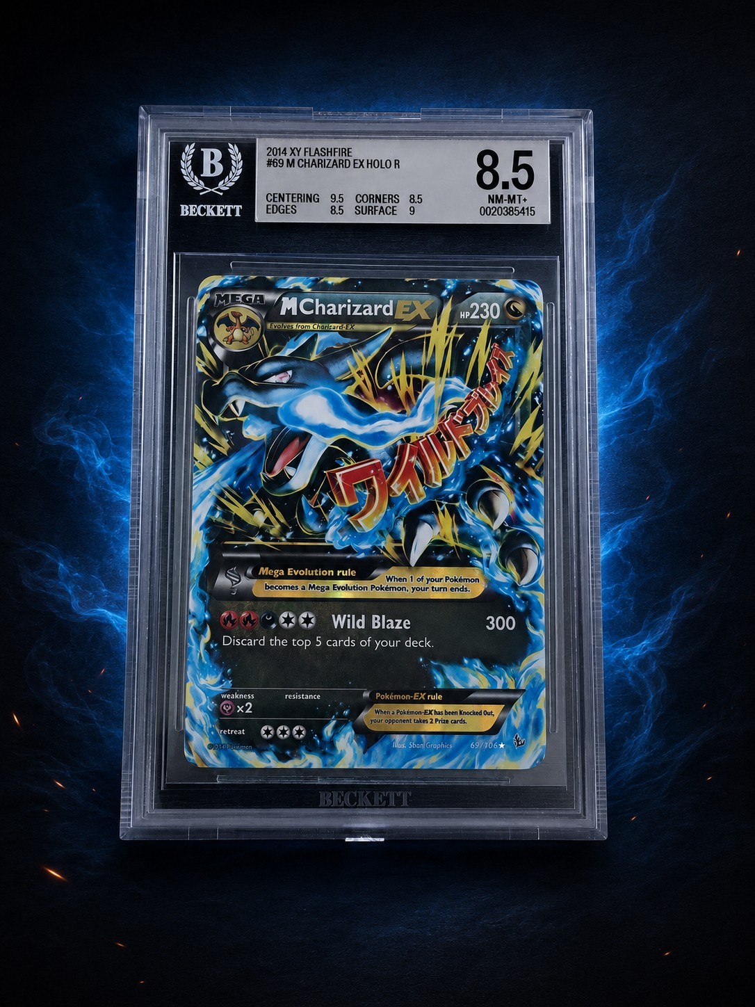 2014 Pokemon XY Flashfire M Charizard EX HOLO R 69