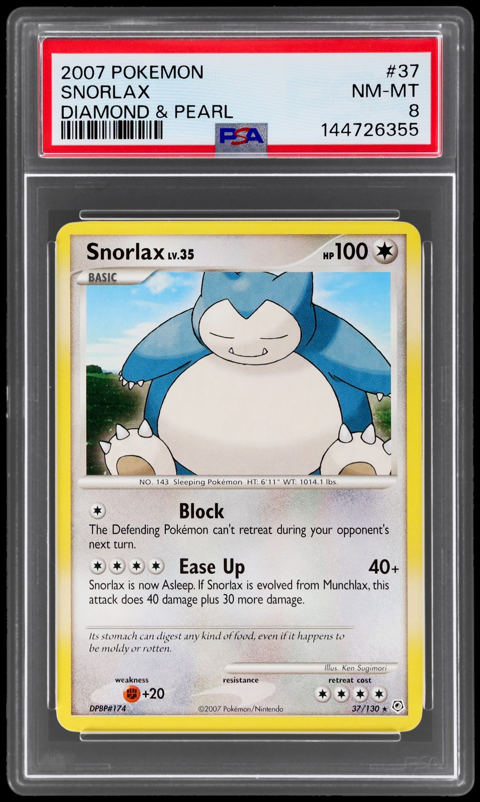 2007 Pokemon Diamond & Pearl Snorlax 37