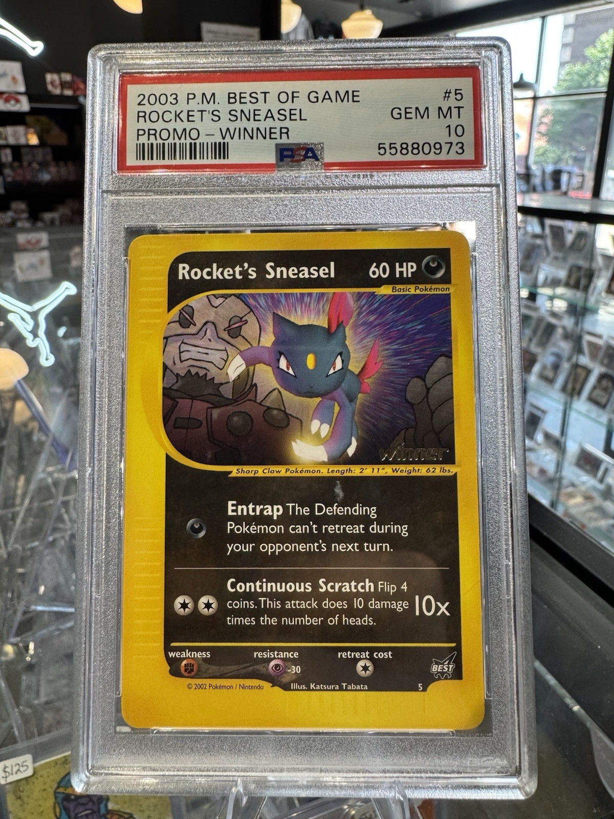 2003 Pokemon Best of Game Promo Rocket's Sneasel Winner 5