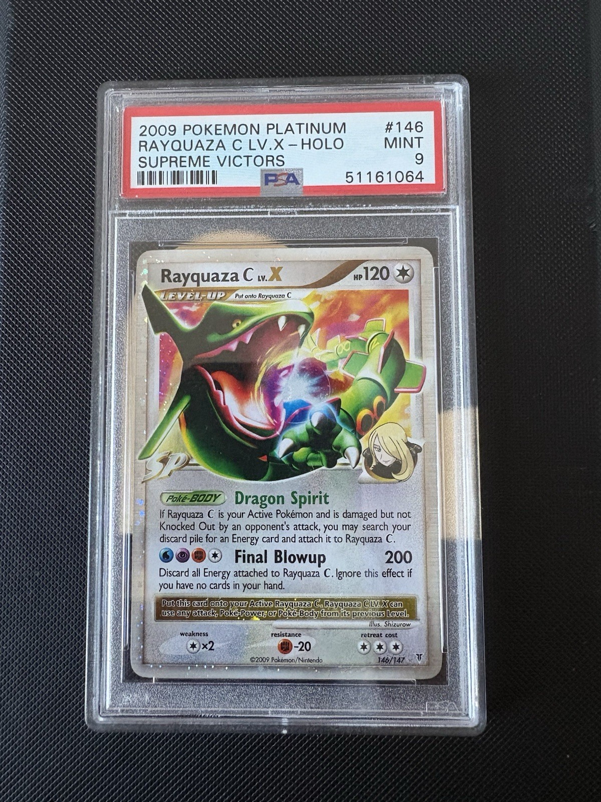 2009 Pokemon Platinum Supreme Victors Rayquaza C LV.X-Holo 146