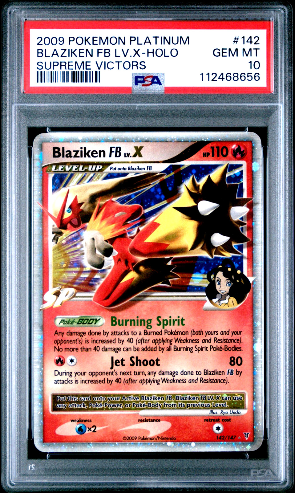 2009 Pokemon Platinum Supreme Victors Blaziken FB LV.X-Holo 142
