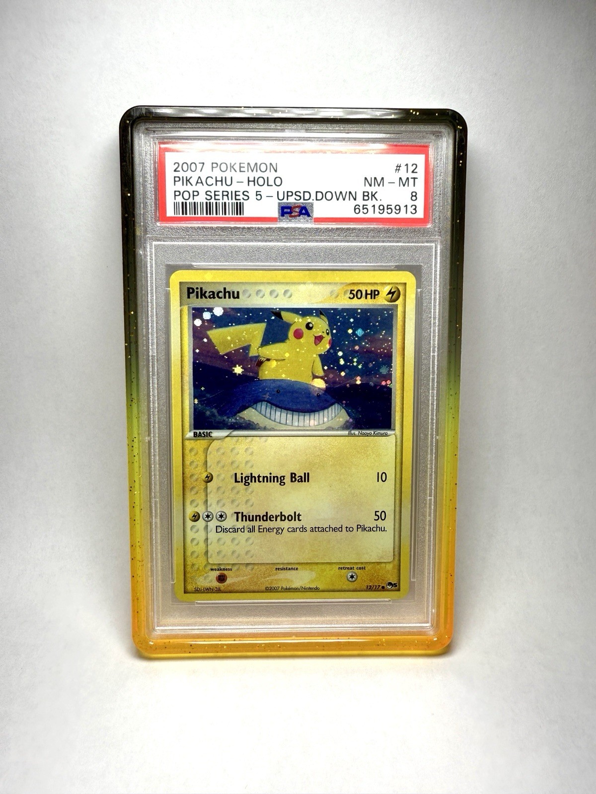 2007 Pokemon Pop Series 5 Pikachu-Holo Inverted Back 12