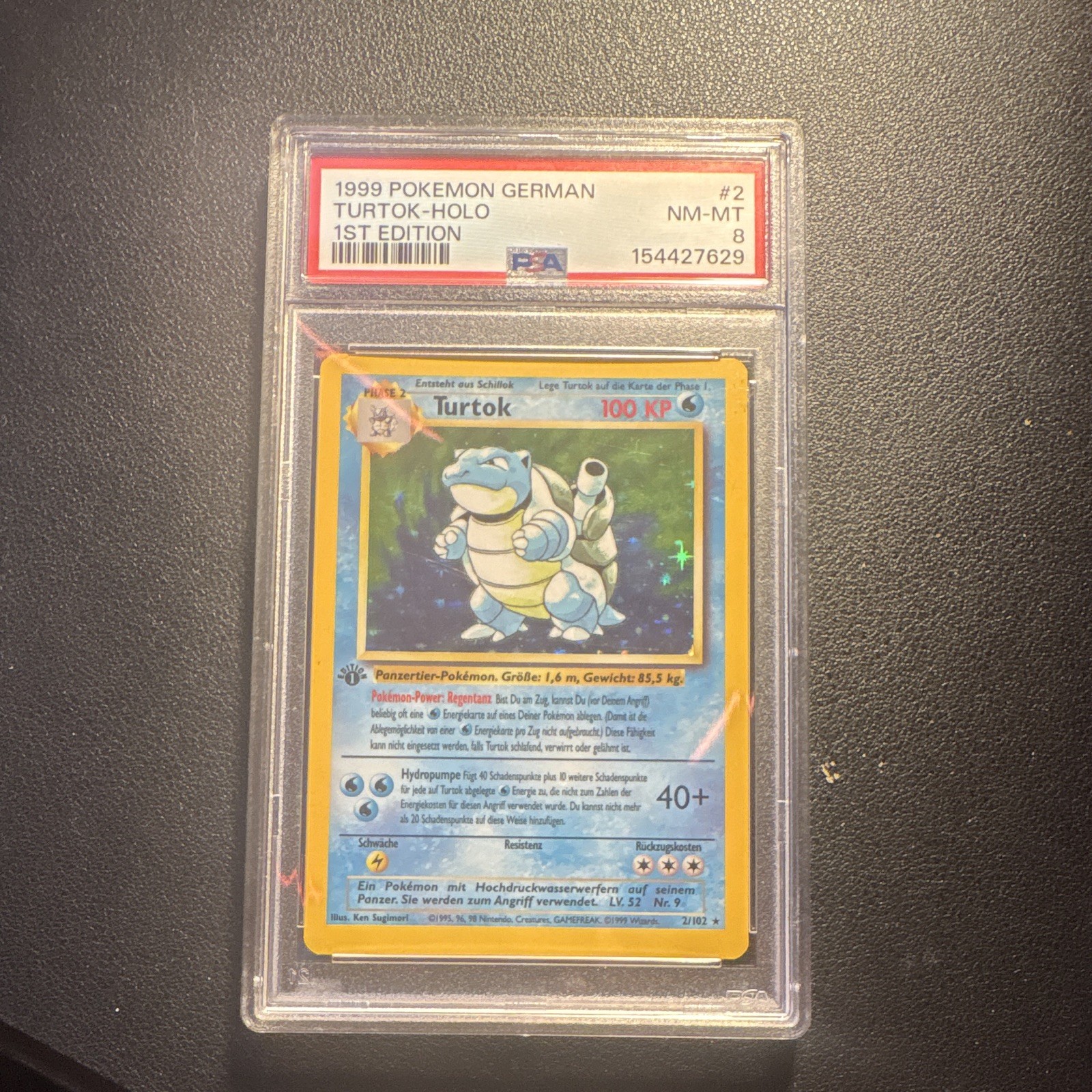 1999 Pokemon German Turtok-Holo 1st Edition 2