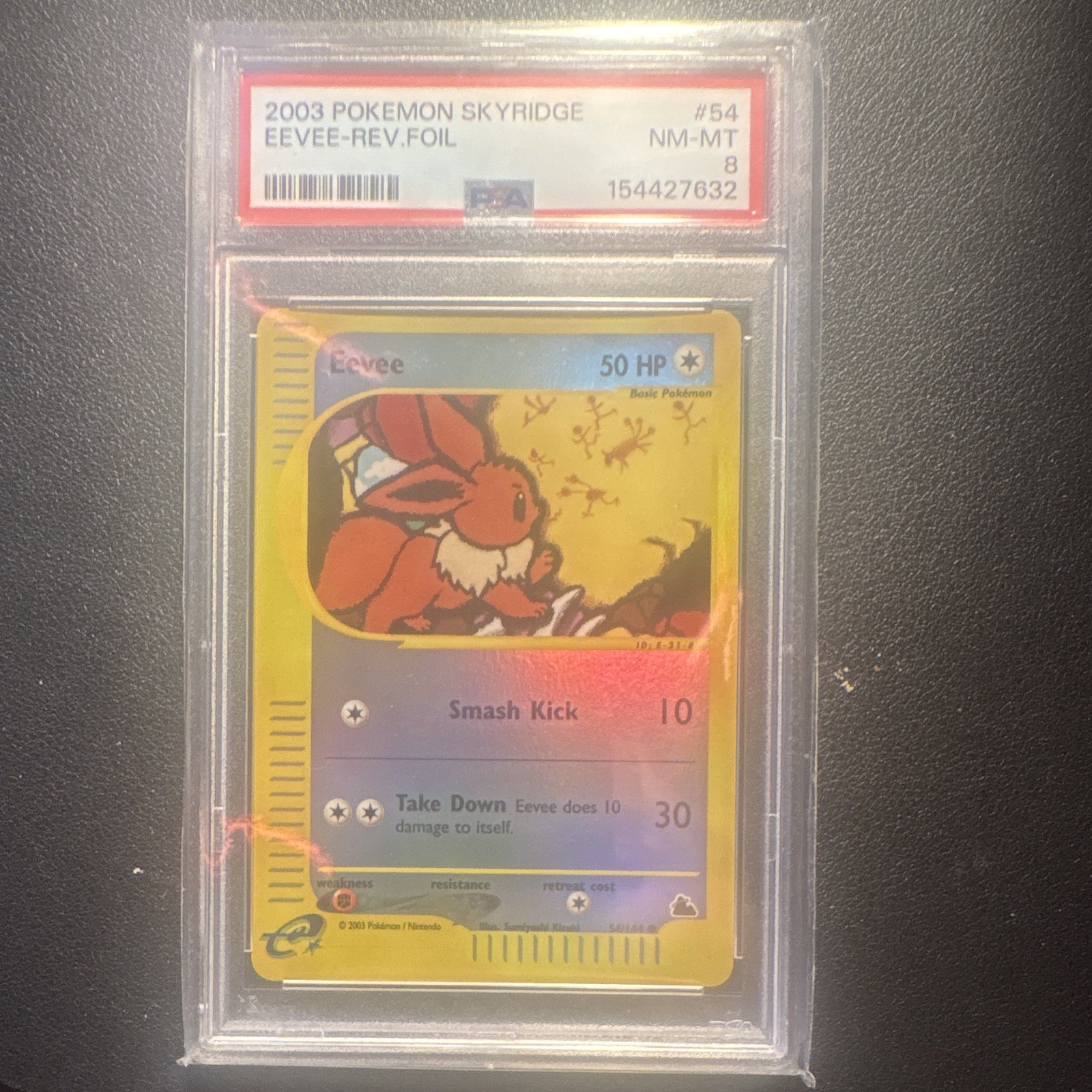 2003 Pokemon Skyridge Eevee-Reverse Foil 54