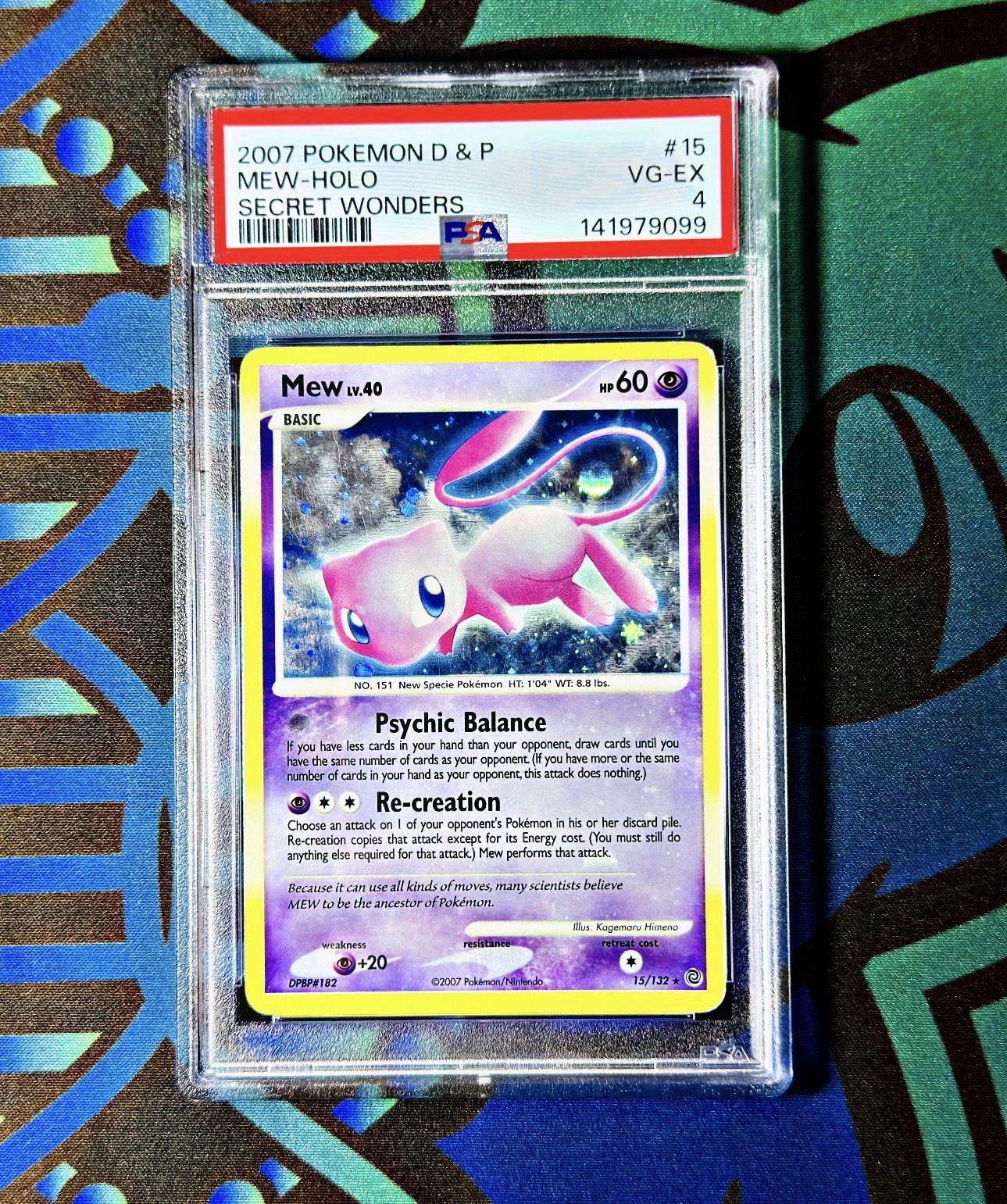 2007 Pokemon Diamond & Pearl Secret Wonders Mew-Holo 15