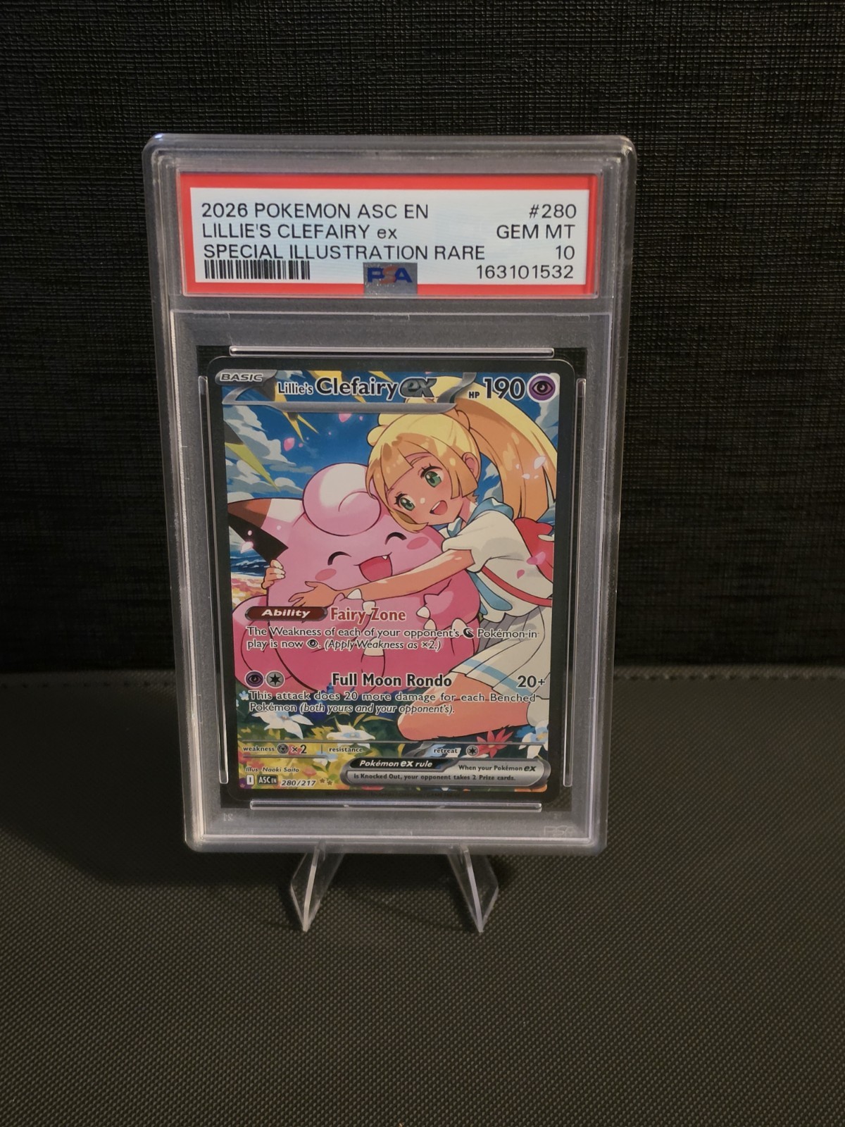 2026 Pokemon Asc EN-Ascended Heroes Lillie's Clefairy EX Special Illustration Rare 280
