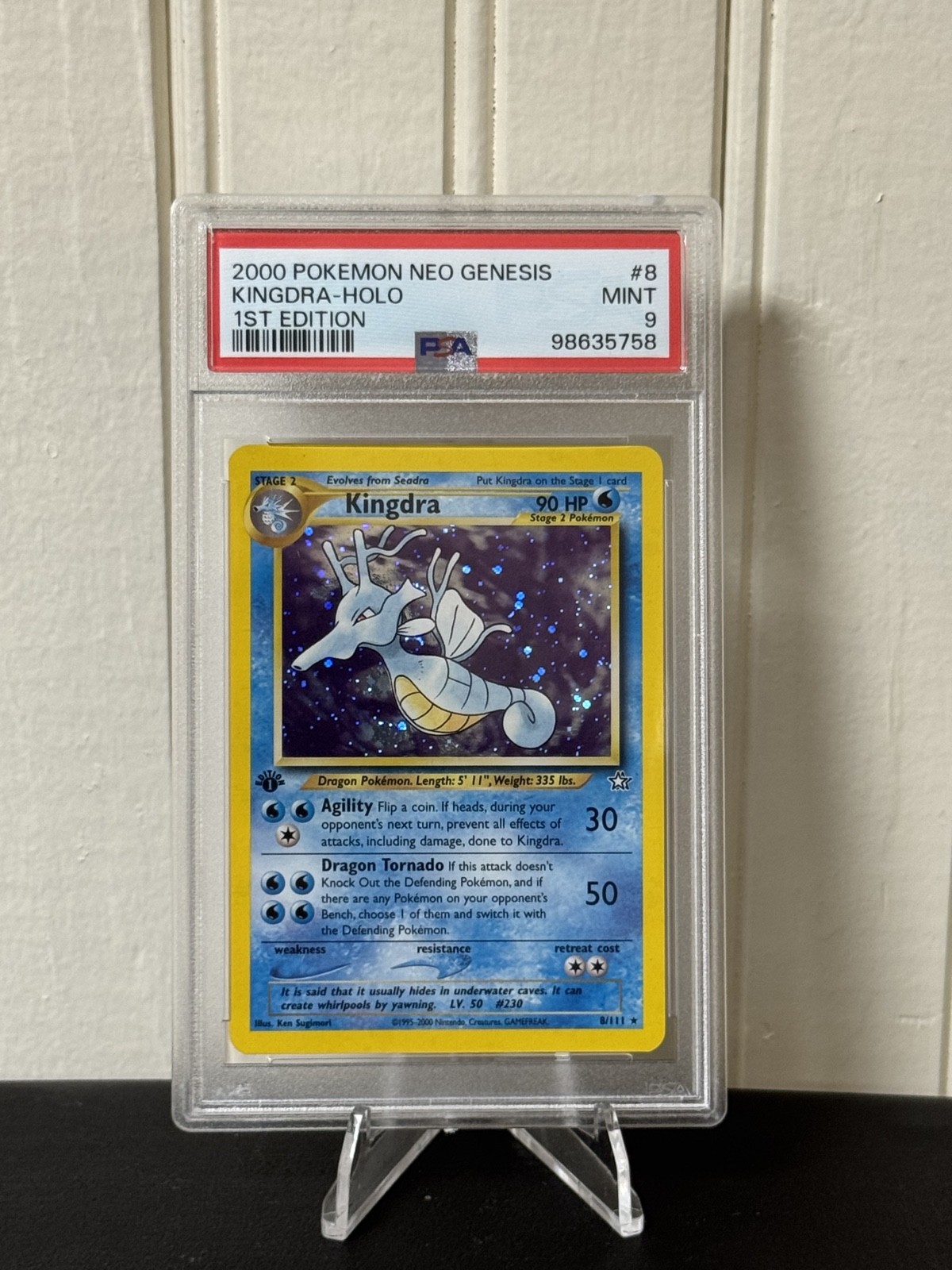 2000 Pokemon Neo Genesis 1st Edition Kingdra-Holo 8