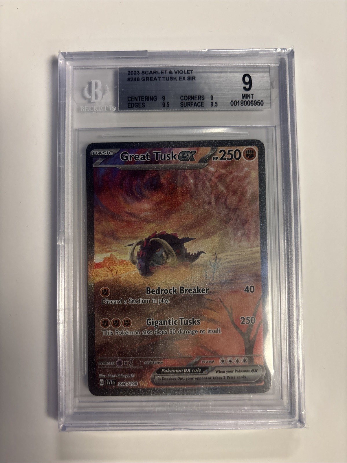 2023 Pokemon TCG Scarlet & Violet Great Tusk ex SIR 246