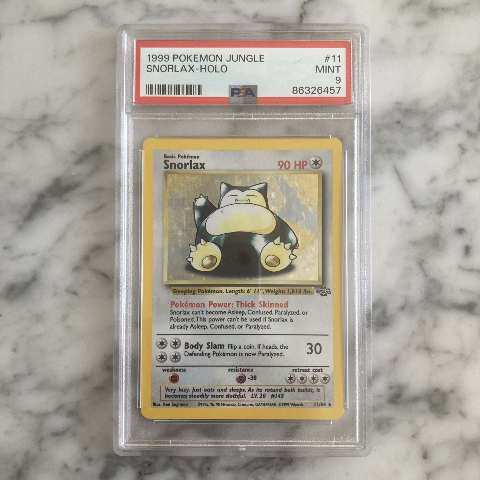 1999 Pokemon Jungle Snorlax-Holo 11