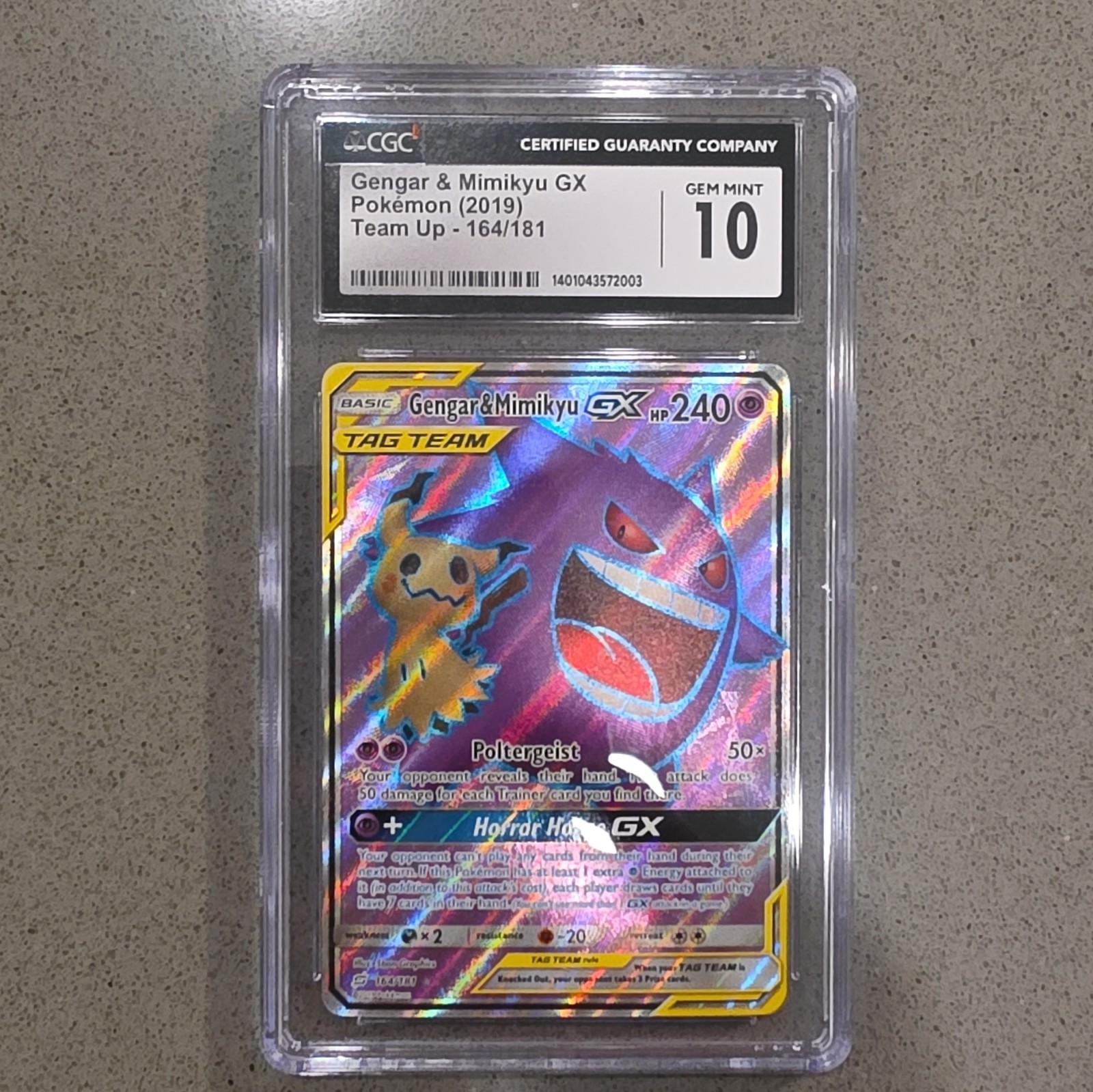 2019 Team Up - English Gengar & Mimikyu GX Ultra Rare Ultra Rare Holo 164/181