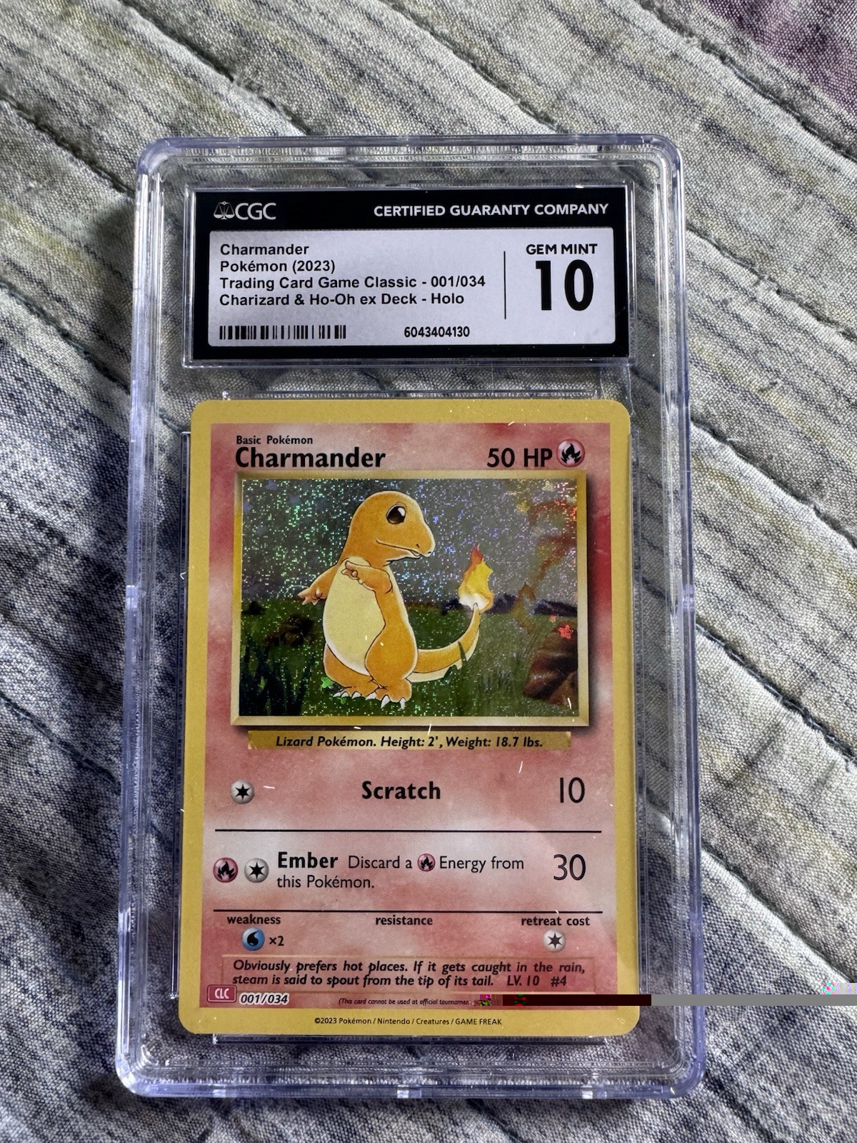2023 Trading Card Game Classic - CLV, CLC, CLB - English Charmander Charizard & Ho-Oh ex Deck - CLC Holo 001/034